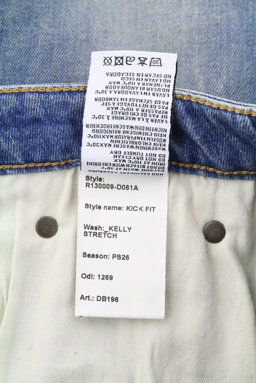 R13 KICK FIT 31 Kelly Faded Distress PS26 88281 Size 31" - 10 Thumbnail