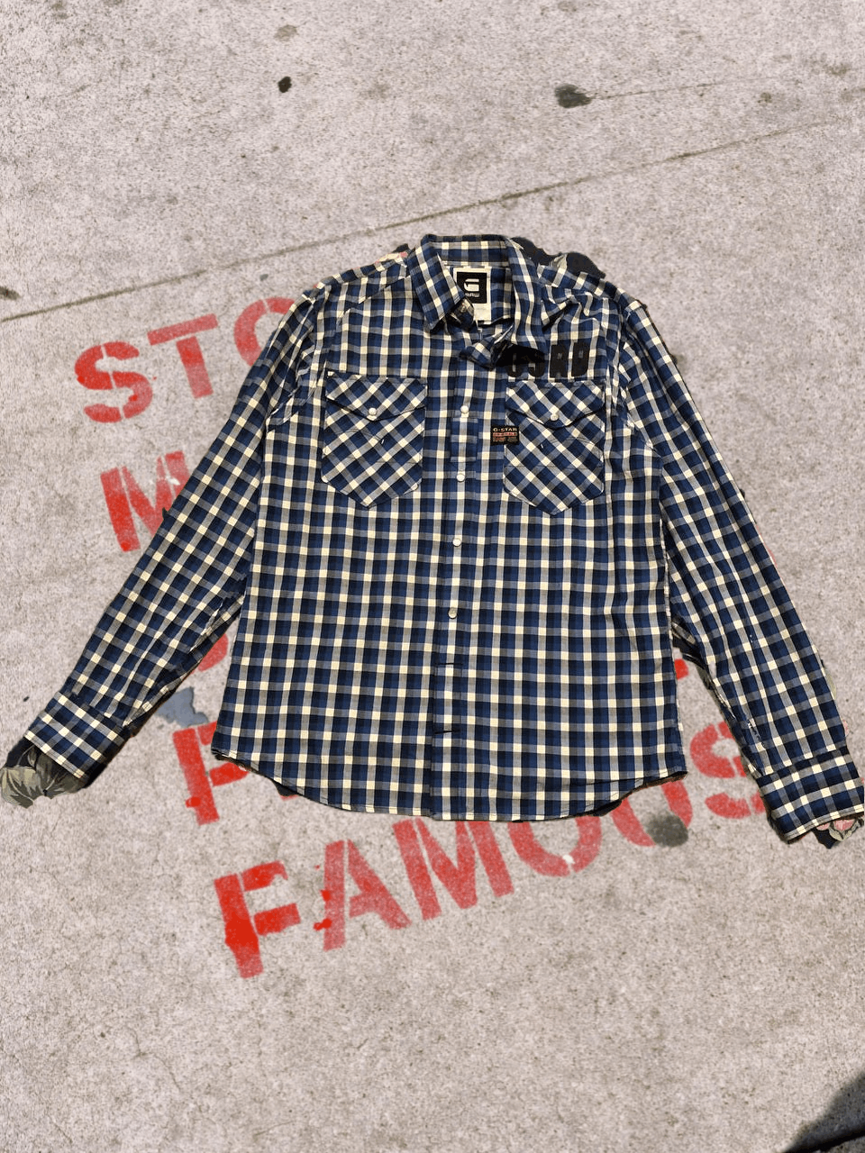 G-Star G Star Raw blue buttons up flannel shirt Size US L / EU 52-54 / 3 - 1 Thumbnail