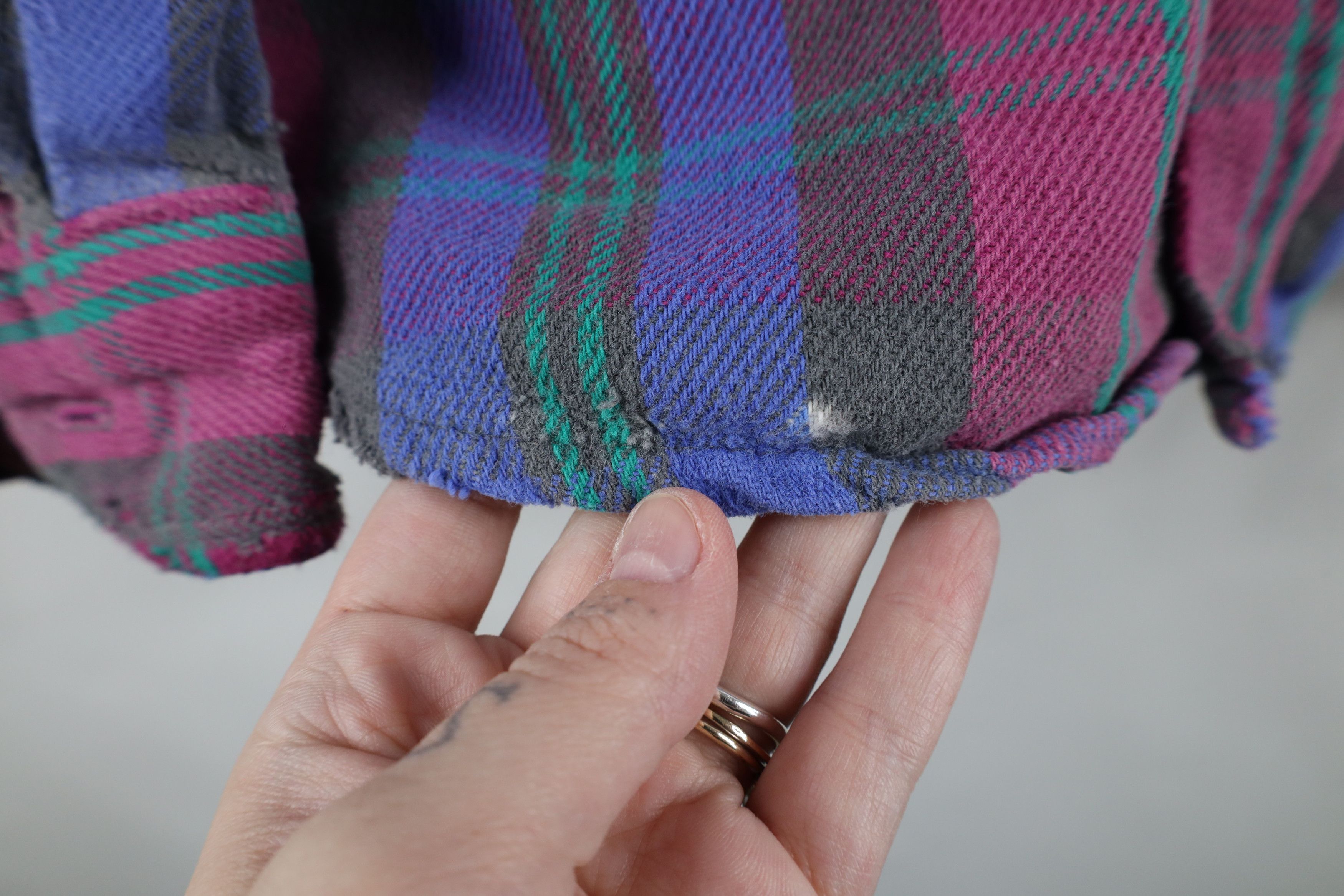 Vintage Vintage 70s Streetwear Flannel Button Shirt Plaid USA Size US XL / EU 56 / 4 - 6 Thumbnail