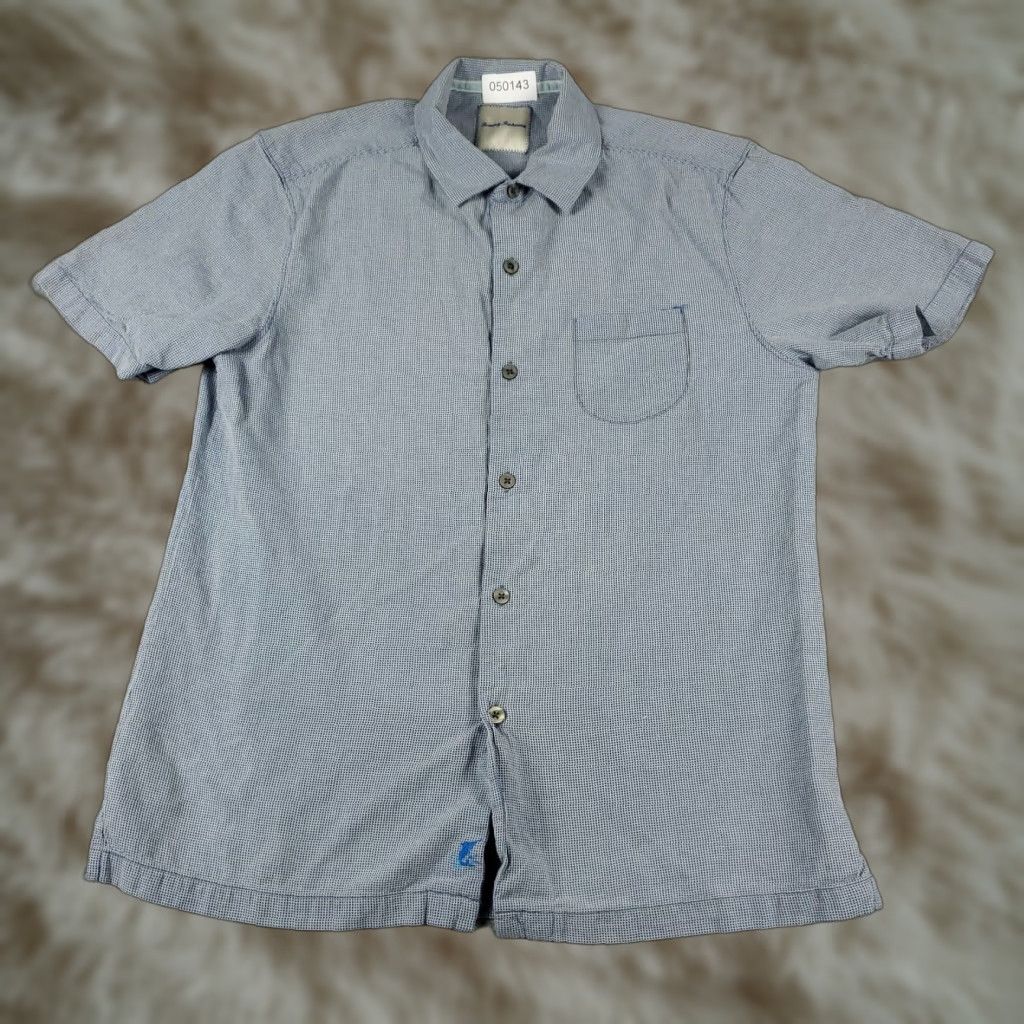 Tommy Bahama Tommy Bahama Shirt Mens Medium Blue Solid Button-Up Short Sleeve Silk Hawaiian Aloha Casual Mens Size US M / EU 48-50 / 2 - 1 Thumbnail