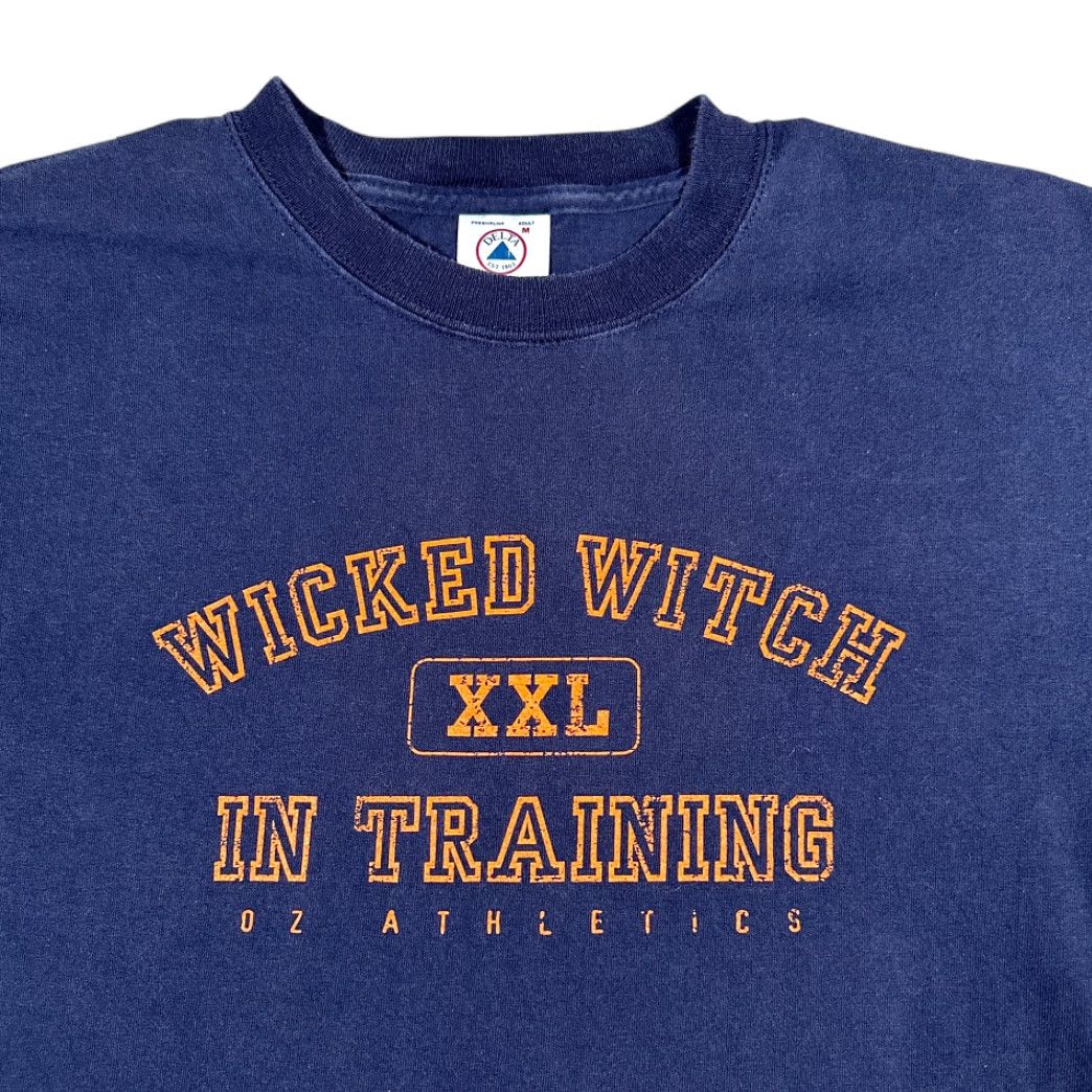 Delta VINTAGE Wizard of Oz Shirt Delta Adult MEDIUM Blue 90s Training Athletics Wicked Witch Logo T-Shirt Mens Size US M / EU 48-50 / 2 - 2 Thumbnail