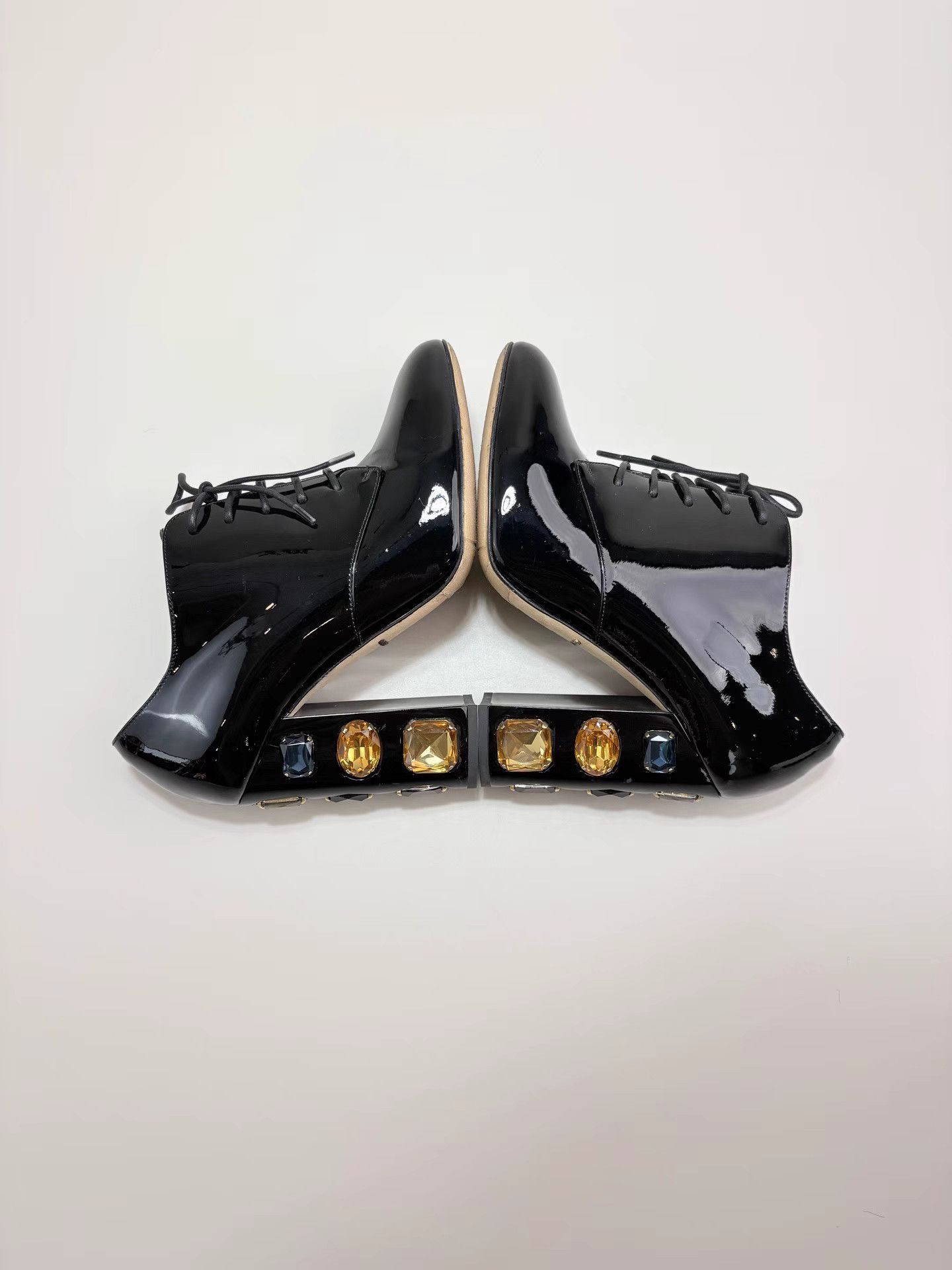 Dolce & Gabbana DOLCE&GABBANA Gem Patent Leather High Heels K1 Size US 6.5 / IT 36.5 - 7 Thumbnail