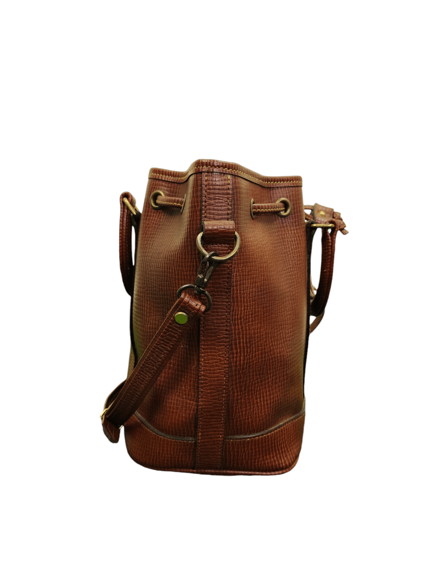 Leather Vintage Japan Luggage Patina Leather Bucket Sling Bag Size ONE SIZE - 9 Thumbnail