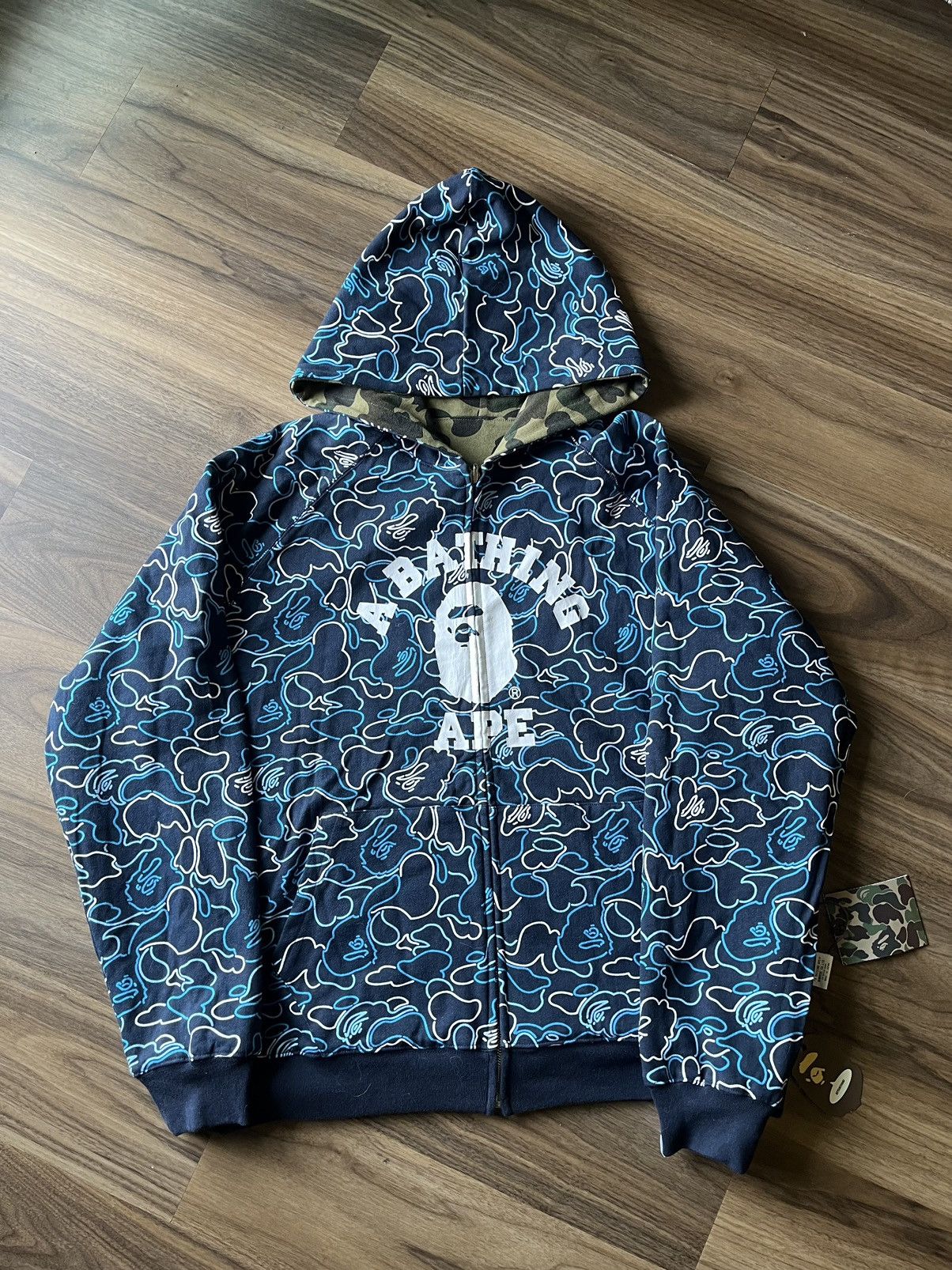 Bape × Nigo 2005 Bape Neon/1st Camo Reversible Hoodie Large Nigo 