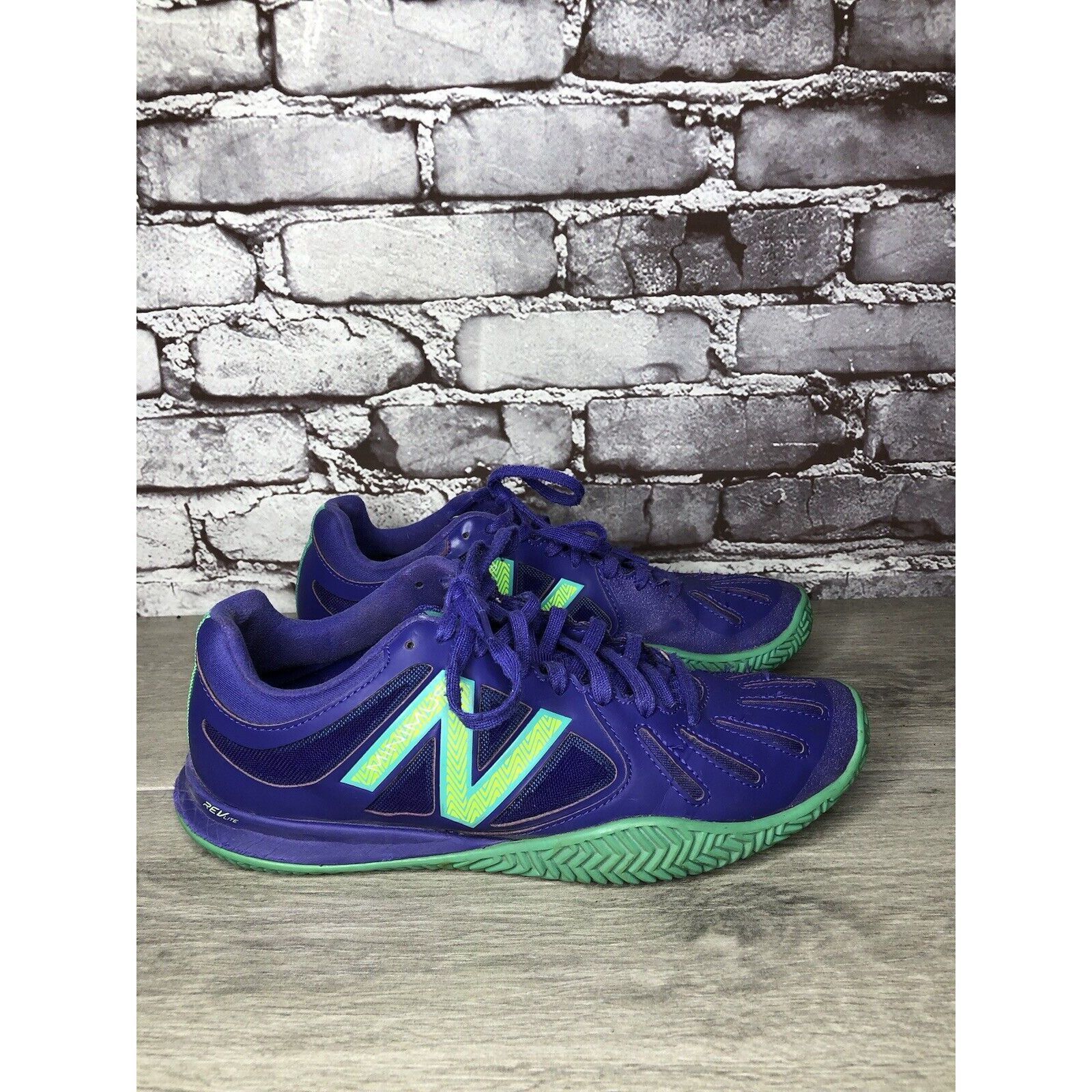 New Balance New Balance WC60PT1 60 Purple Green Lace Up Running Shoes Wo Size US 10 / IT 40 - 3 Thumbnail