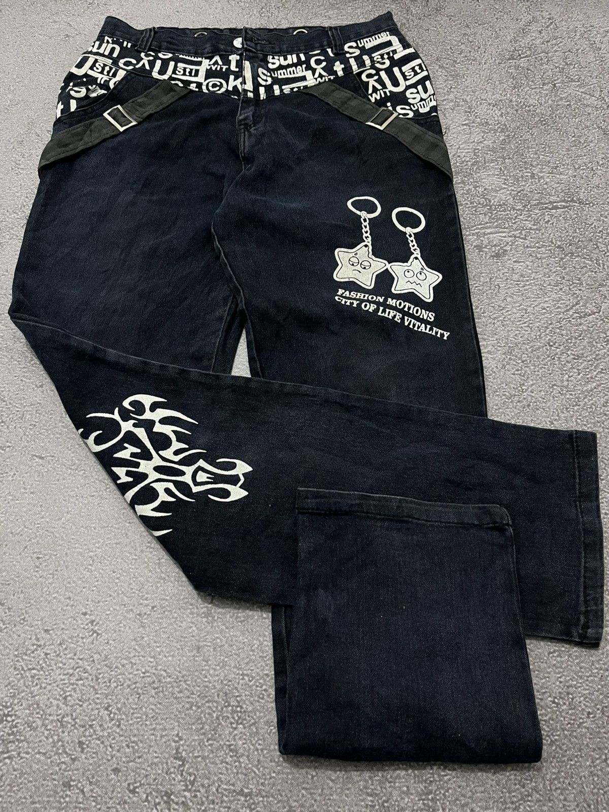 Vintage Vintage Punk Denim Pants Size US 29 - 3 Thumbnail