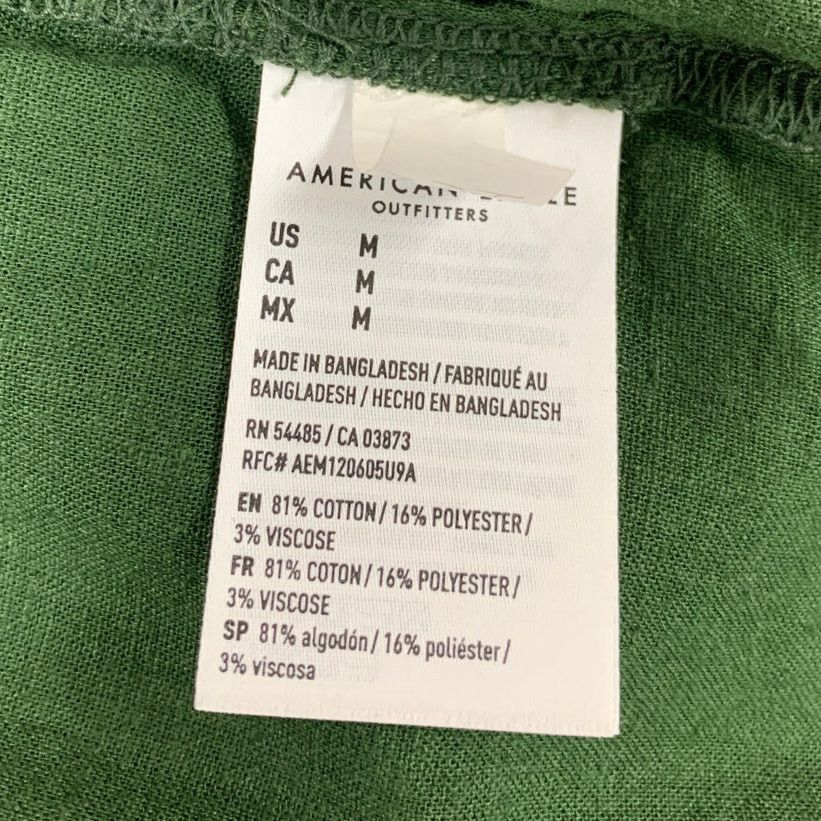 American Eagle Outfitters New American Eagle Womens Medium Sleeve Button Up Shirt Size M / US 6-8 / IT 42-44 - 4 Thumbnail