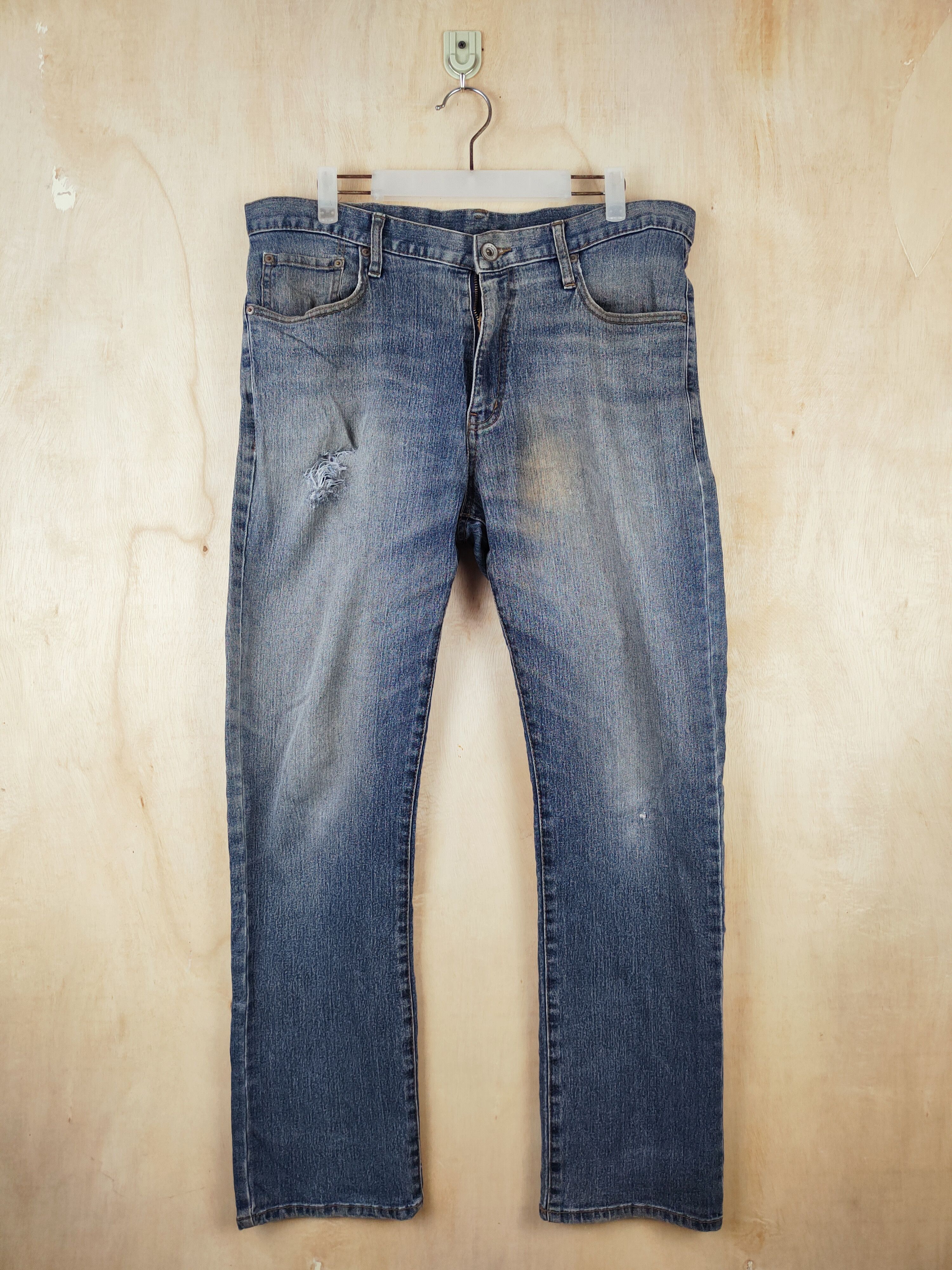 Japanese Brand Conron Blue Distressed Ripped Jeans #S2498 Size US 36 / EU 52 - 1 Thumbnail