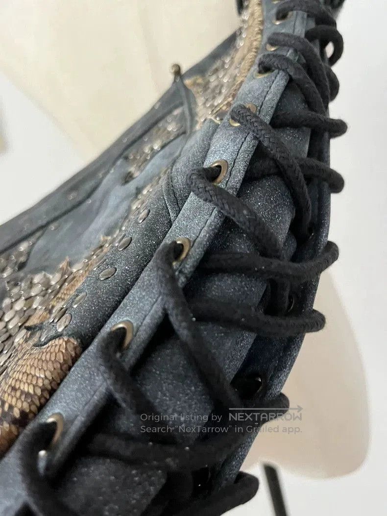 KMRii Studded Snake Skin Crossbody Bag. Size ONE SIZE - 6 Thumbnail