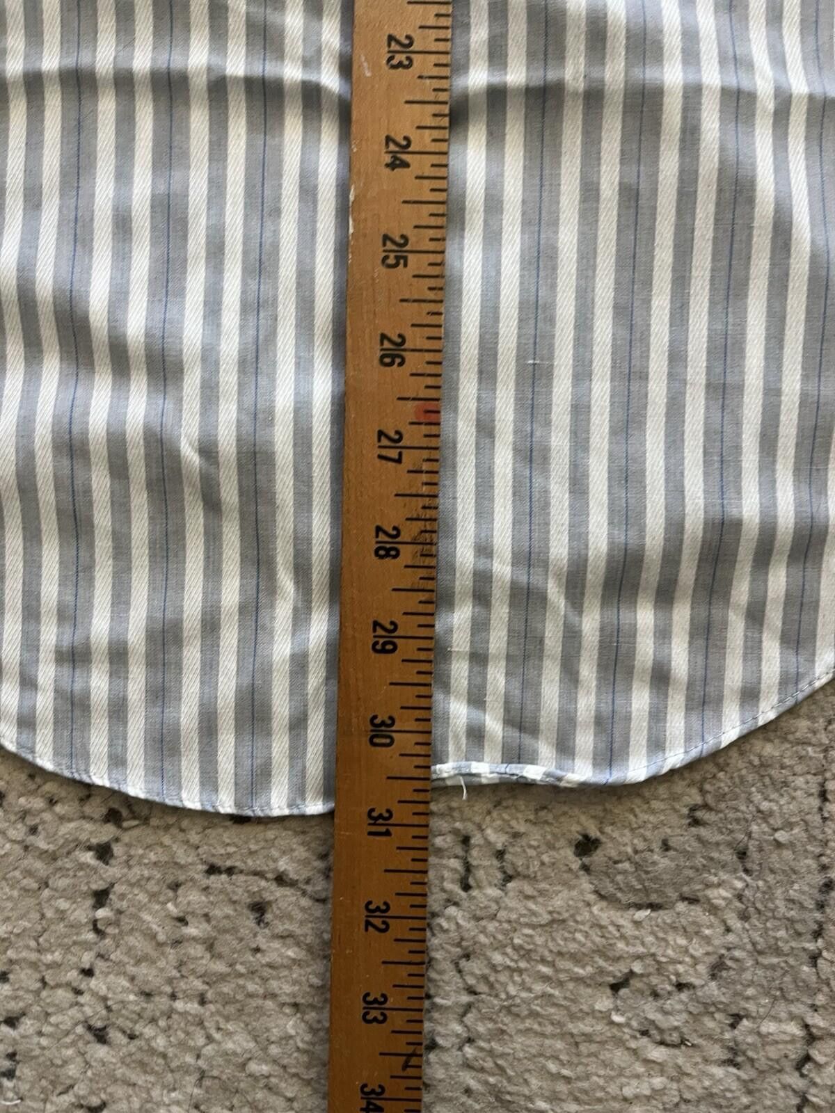 Kartik Research Vintage Kmart Permanent Press Striped Dress Shirt 15.5 Size 44R - 7 Thumbnail