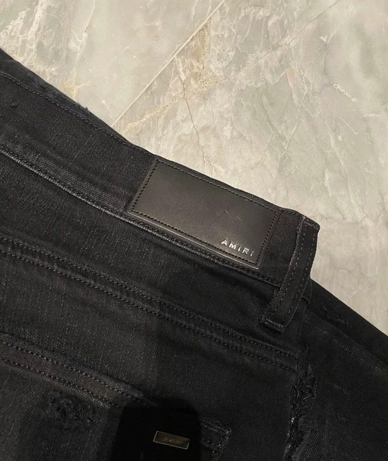 Amiri Amiri paisley patchwork black jeans Size US 34 / EU 50 - 3 Thumbnail