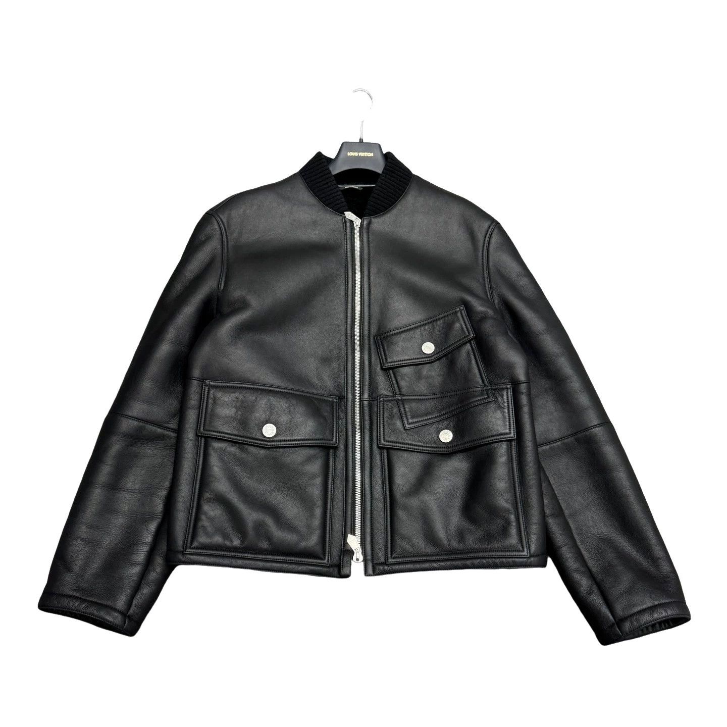 Hermes Hermès Leather Shearling Bomber Jacket Size L Size US L / EU 52-54 / 3 - 1 Thumbnail
