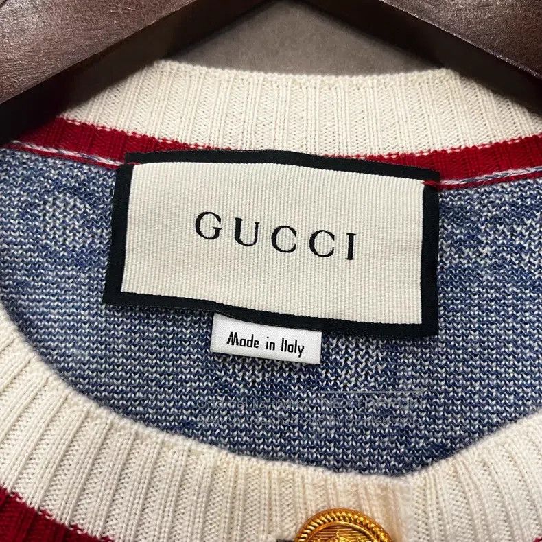 Gucci Gucci Blue gold buckle full-print knit coat Size M / US 6-8 / IT 42-44 - 4 Thumbnail