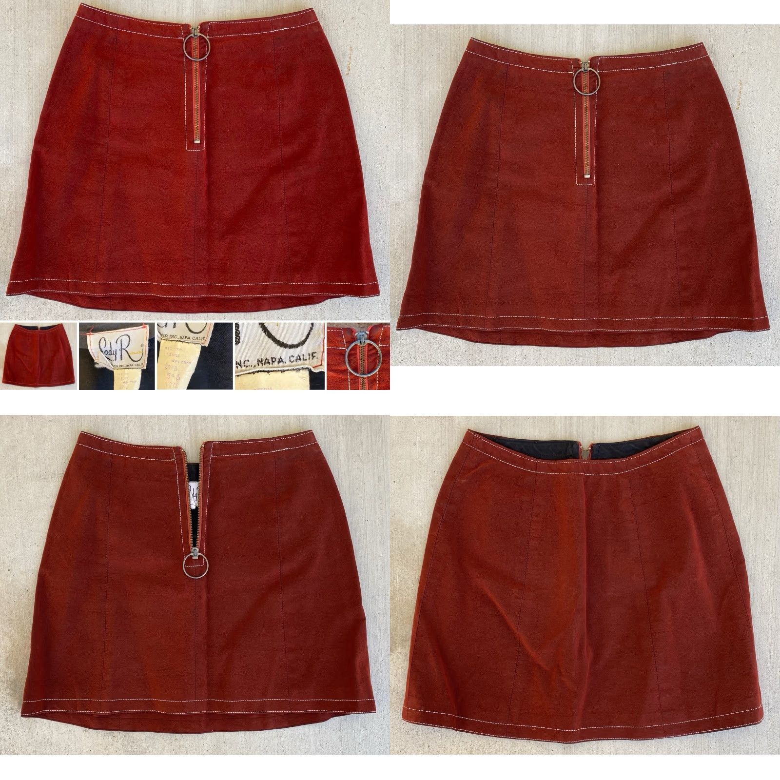 Vintage VINTAGE Rough Rider Napa Calif Mini Skirt Western Hippy Cowgirl Sz 5/6 Brown Cotton Blend 1970s Mens Womens Girls? Size 28" / US 6 / IT 42 - 8 Thumbnail