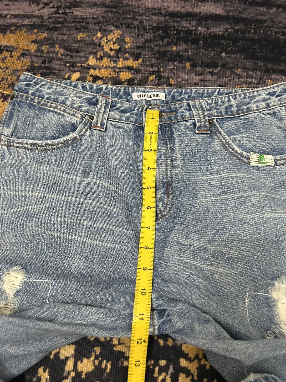 Japanese Brand Vintage Clef De Sol Ripped Jeans Size US 31 - 16 Thumbnail