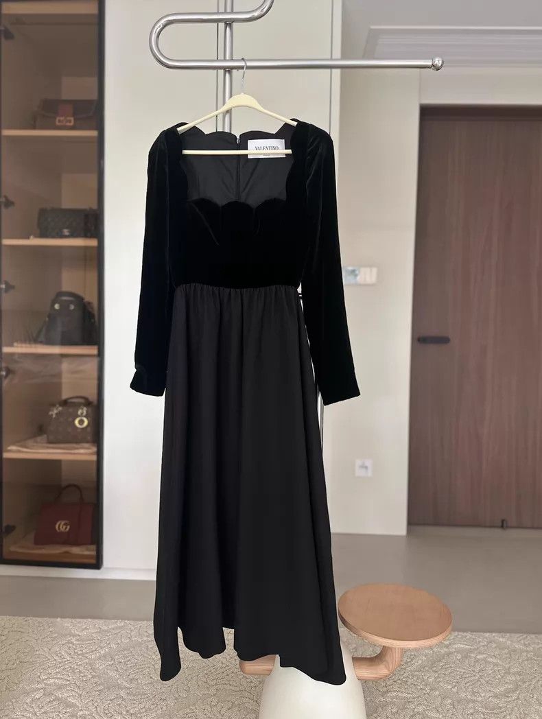 Valentino Valentino Velour patchwork dress Size S / US 4 / IT 40 - 3 Thumbnail