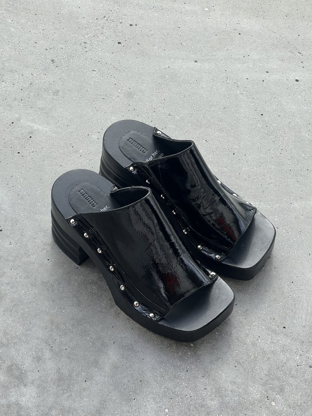 Other Bronx avant garde black leather shoes platform Size US 7 / IT 37 - 2 Thumbnail
