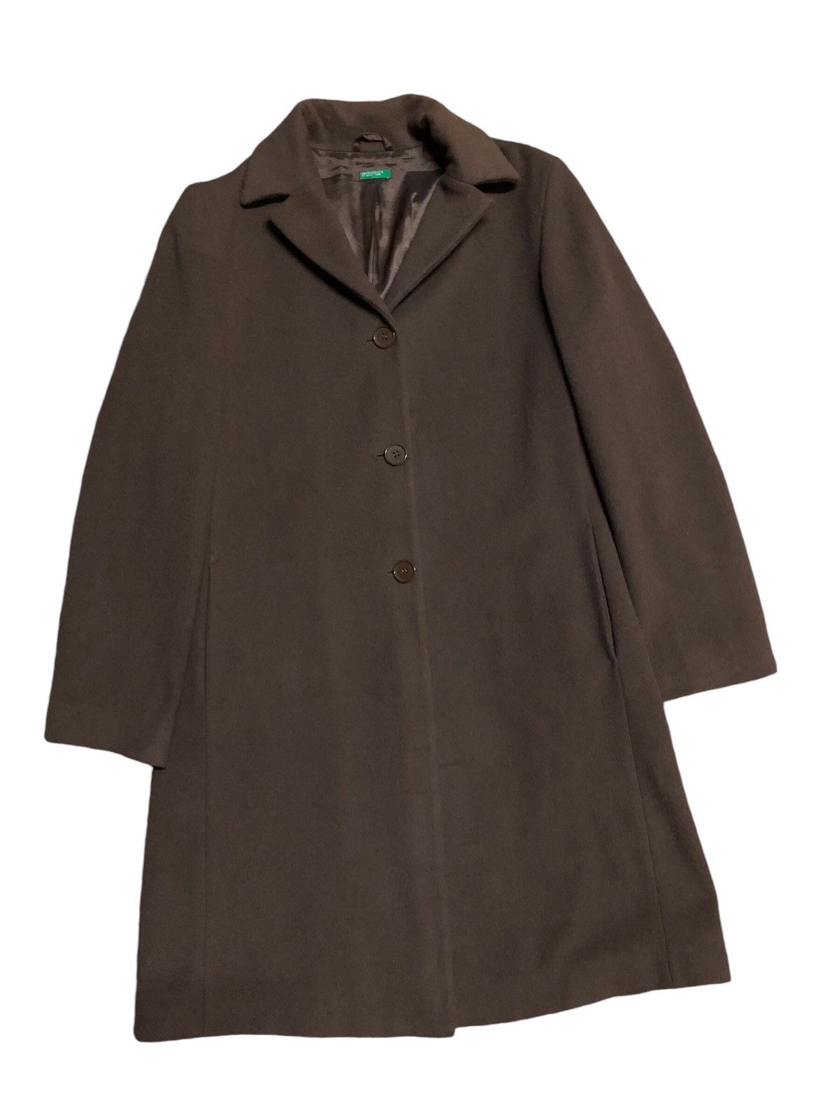 United Colors Of Benetton United Color Of Benetton Wool Long Coat Size S / US 4 / IT 40 - 1 Thumbnail