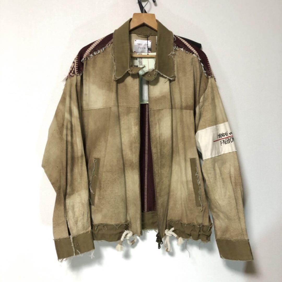 Greg Lauren GREG LAUREN Handle with Freedom Leather Jacket S Size US S / EU 44-46 / 1 - 3 Thumbnail