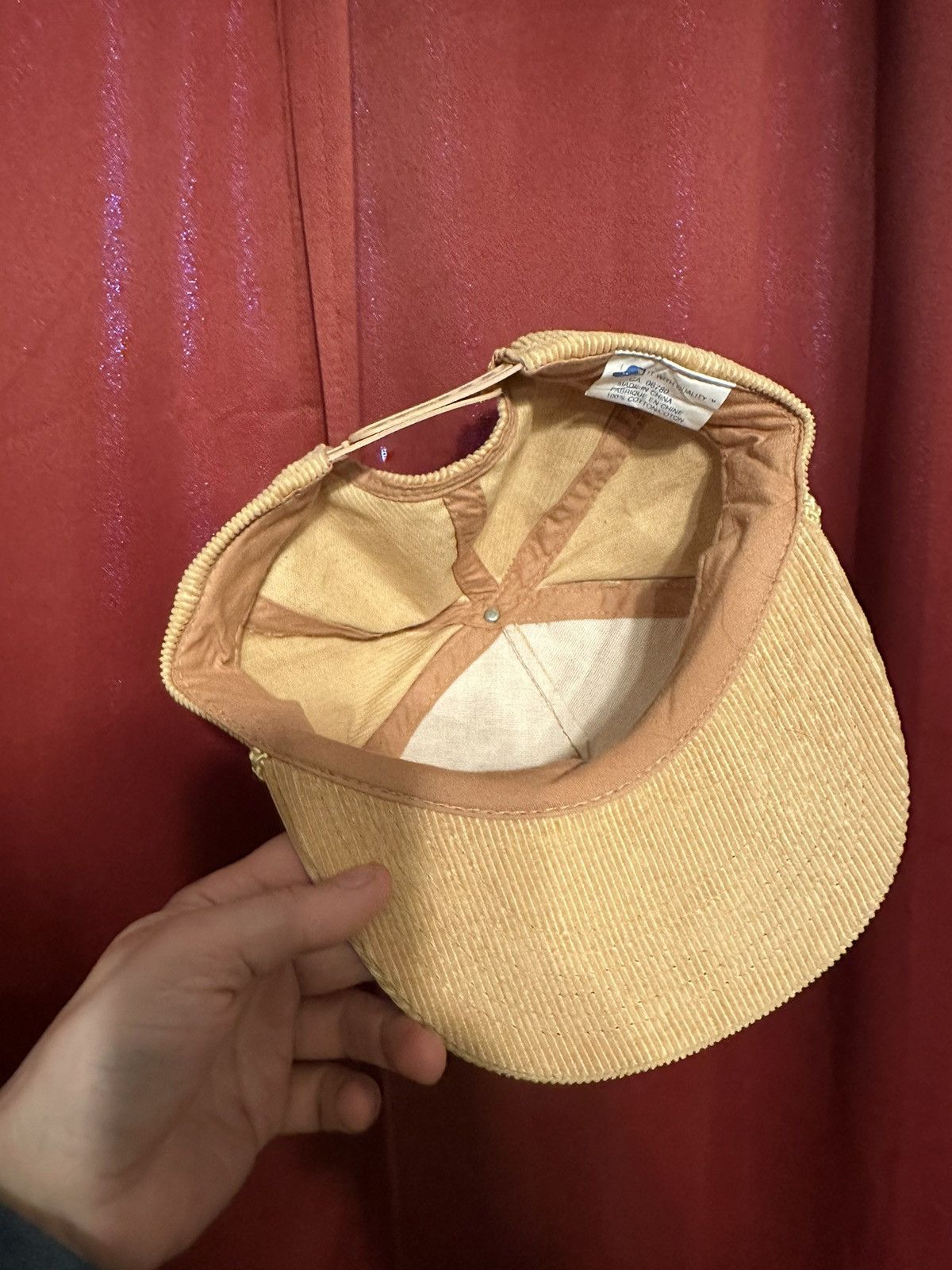 Vintage Vintage Corduroy Rope Hat Golden Wheat Colour Minimalist Size ONE SIZE - 3 Thumbnail
