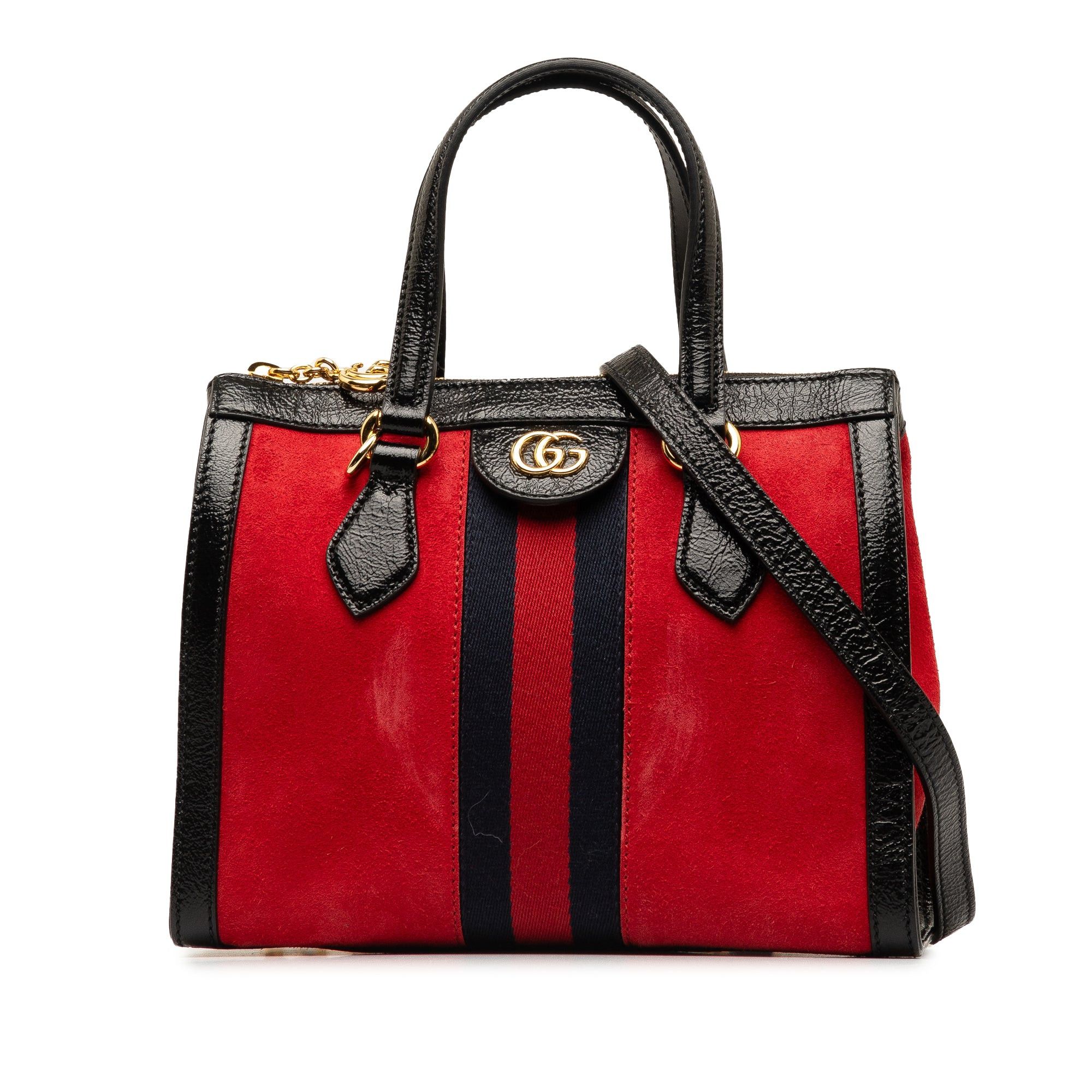 Gucci Gucci Small Suede Ophidia Satchel Red Size ONE SIZE - 1 Thumbnail