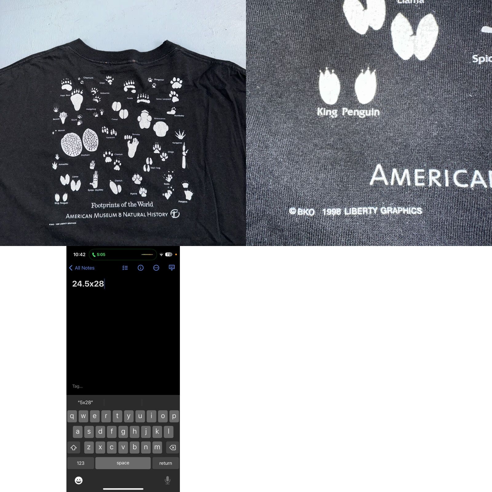Vintage VINTAGE Pro Delta Constellations T-Shirt Men XL Black Animal Footprints 70s 80s 90s Hippie Retro Size US XL / EU 56 / 4 - 8 Thumbnail