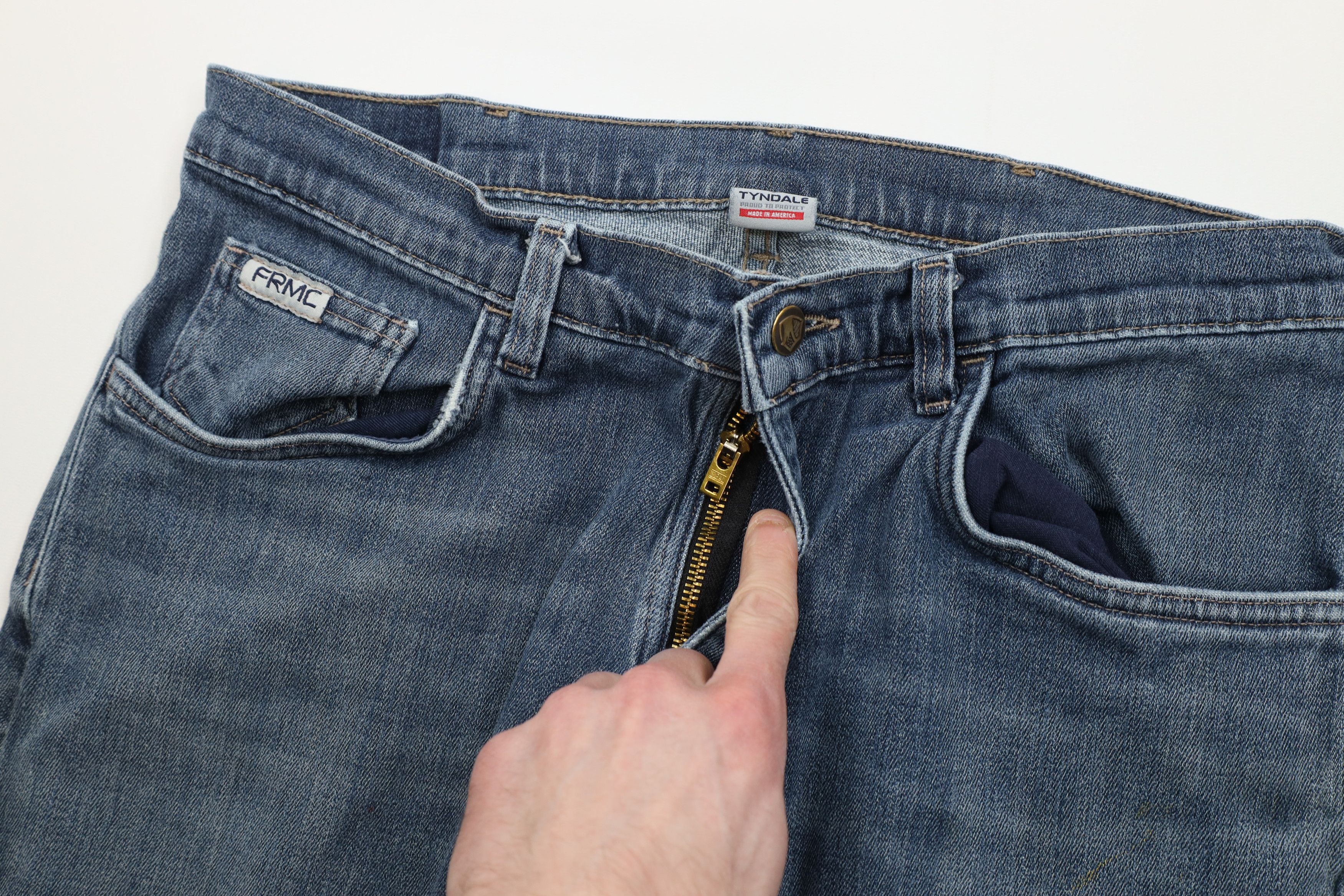 Vintage Tyndale FRMC Fire Flame Resistant Bootcut Denim Jeans USA Size US 32 / EU 48 - 10 Thumbnail