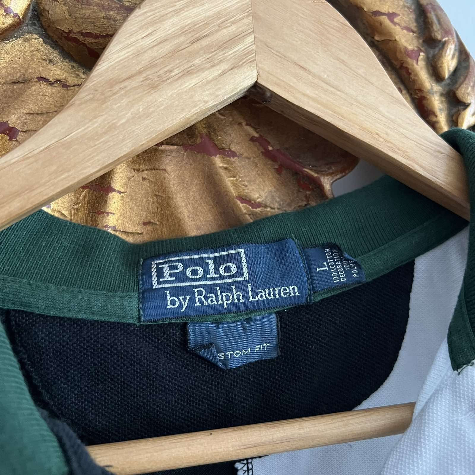 Polo Ralph Lauren × Vintage Vintage 90s Polo Ralph Lauren Blackwatch Polo Tshirt Size US L / EU 52-54 / 3 - 6 Thumbnail