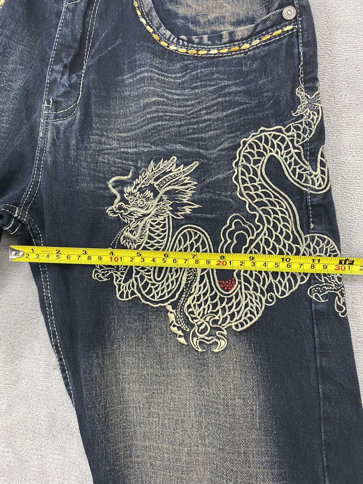 Akademiks Vintage Y2K Akedemiks Crazy Embroidered Baggy Jeans Size US 32 / EU 48 - 17 Thumbnail