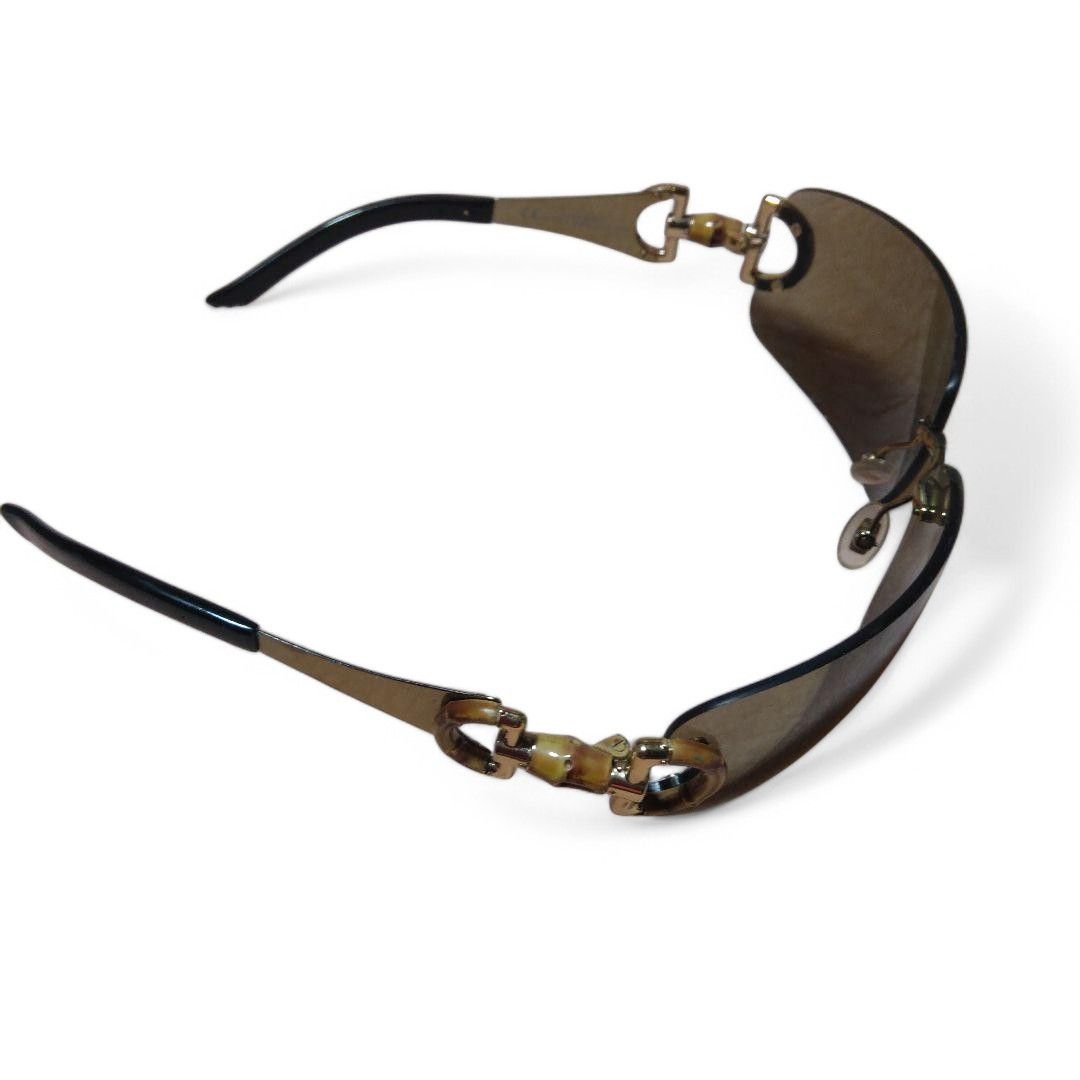 Gucci Gucci - Sunglasses Horsebit Bamboo Gold Size ONE SIZE - 2 Thumbnail