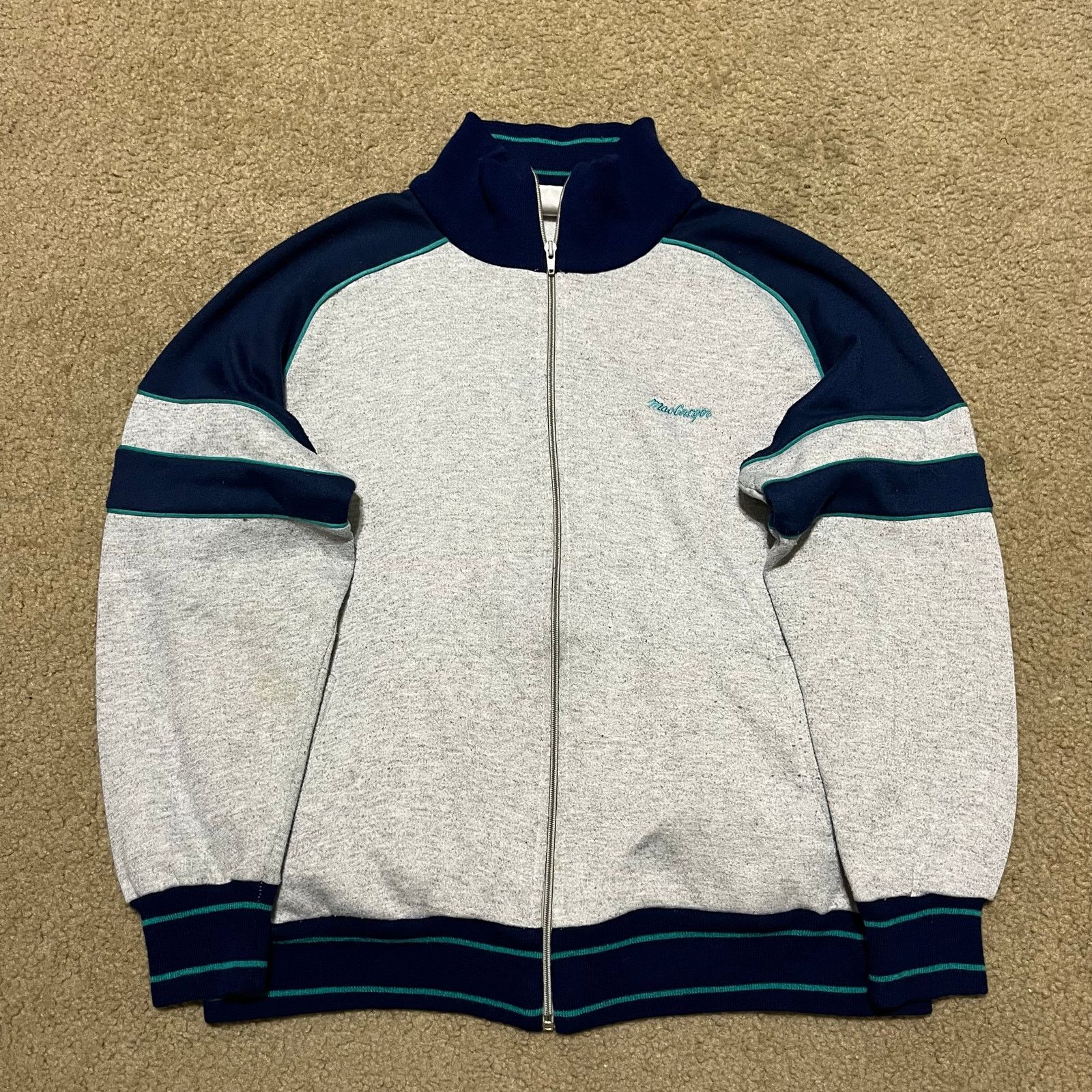 McGregor Vintage MacGregor Navy/Grey/Teal Full Zip Jacket XL Size US XL / EU 56 / 4 - 1 Thumbnail