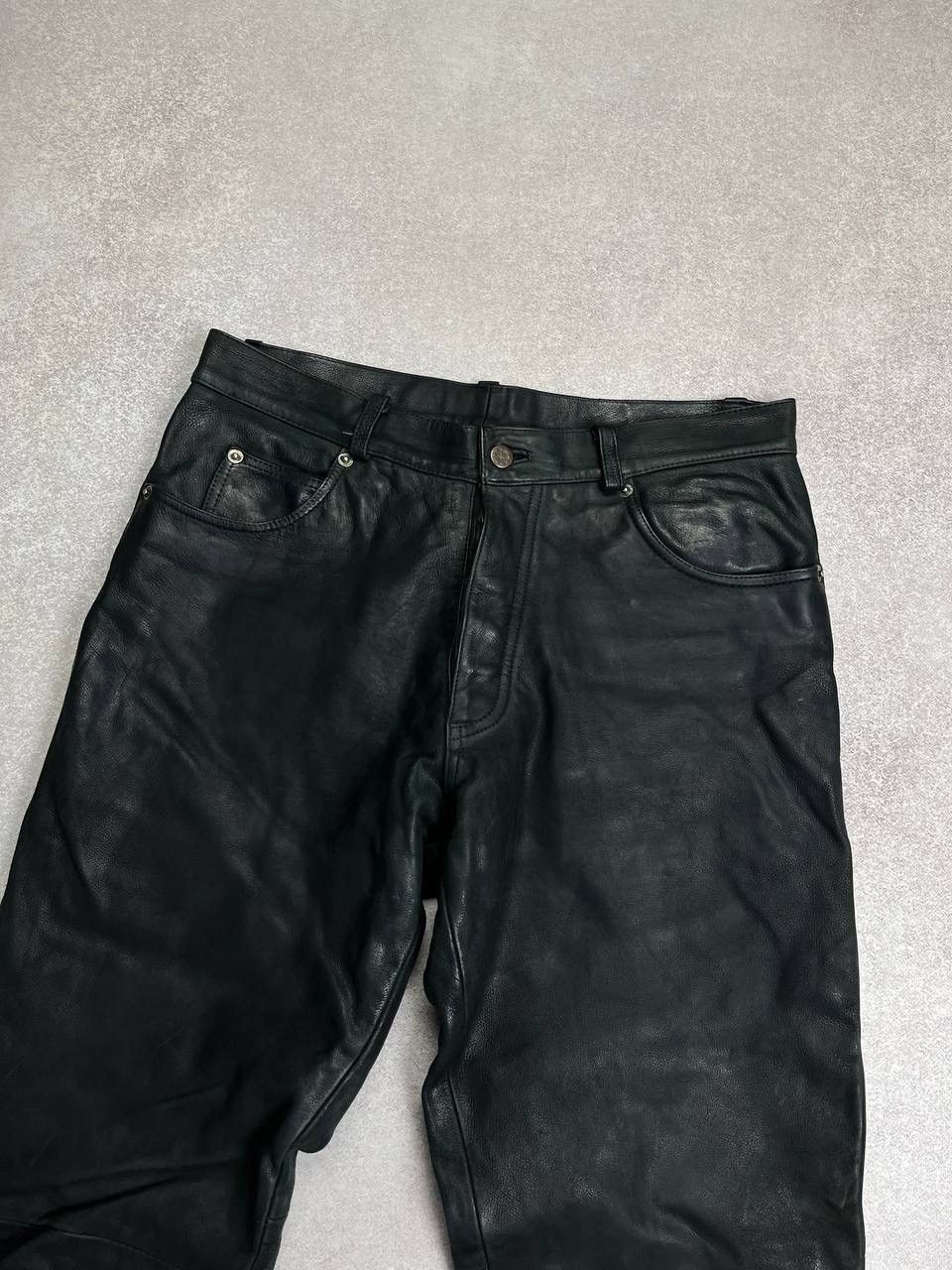 Genuine Leather Vintage Genuine Leather Moto Black Pants Y2K 34 Size US 34 / EU 50 - 4 Thumbnail