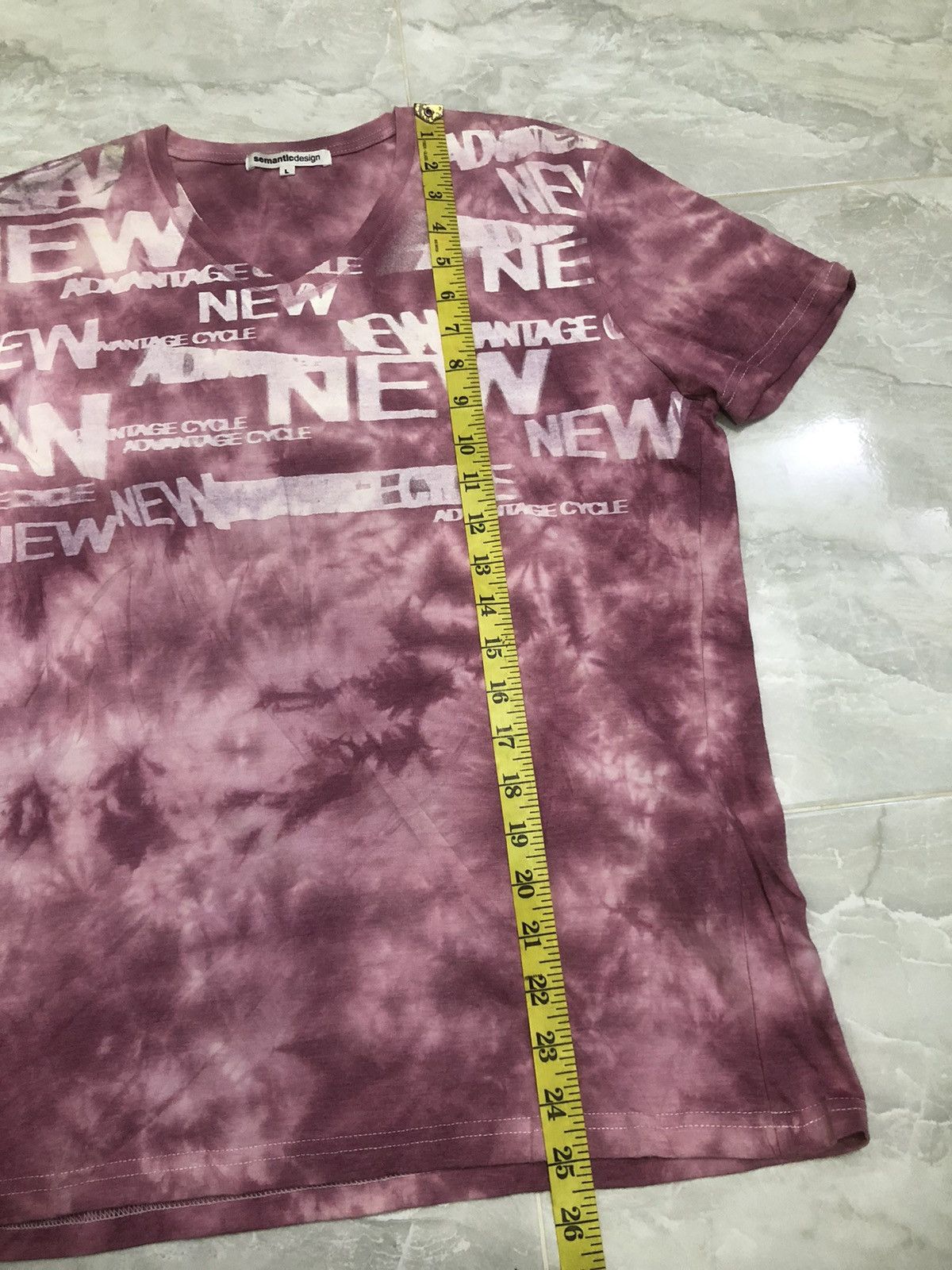 Japanese Brand × semanticdesign Semanticdesign All-Over Print V-Neck Tee — Avant-Garde Size US S / EU 44-46 / 1 - 16 Thumbnail
