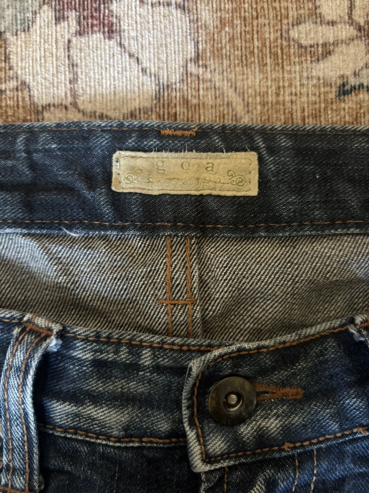 GOA GOA DISTRESSED FLARED JEANS Size US 29 - 6 Thumbnail