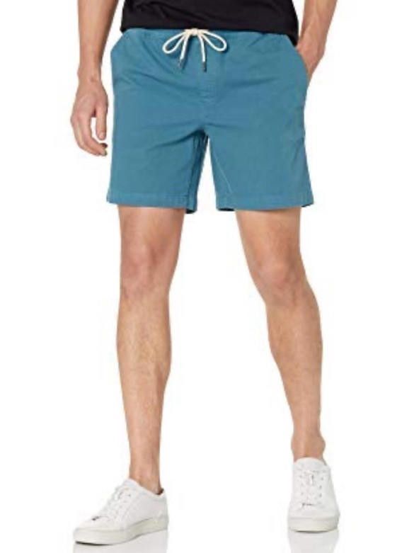 Designer Goodthreads Elastic Drawstring Canvas Shorts Teal Sz M Size US 32 / EU 48 - 1 Thumbnail