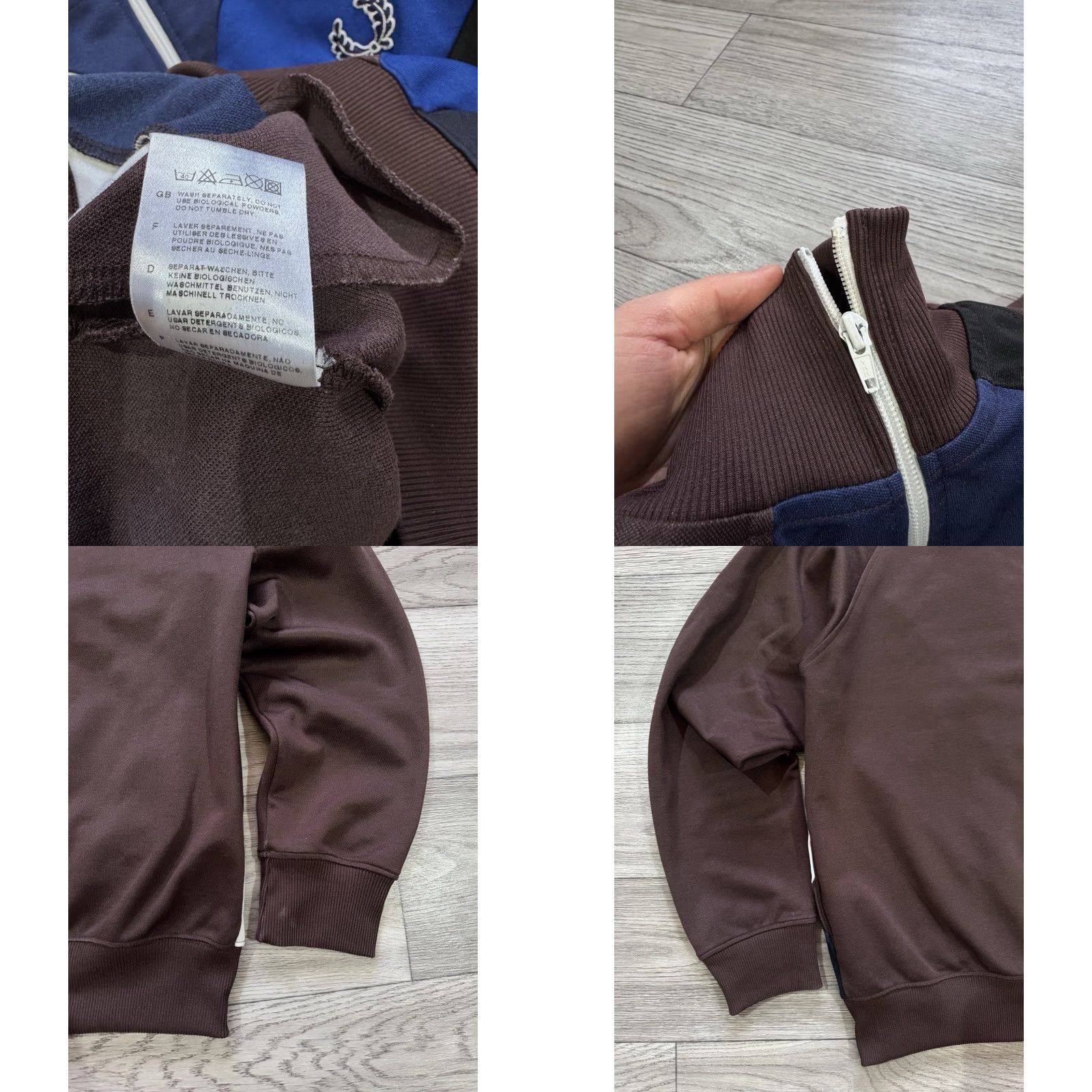 Fred Perry VINTAGE Fred Perry Full Zip Track Jacket M Brown Men Olympic 1990s Track Jacket Full Zip Mens Size US M / EU 48-50 / 2 - 10 Thumbnail