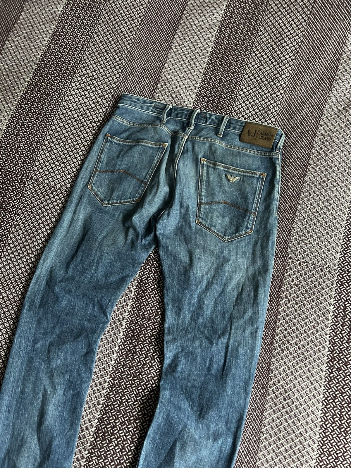 Armani Vintage Armani Jeans Denim Pants Solid Metal Logo Size 30 Size US 30 / EU 46 - 4 Thumbnail