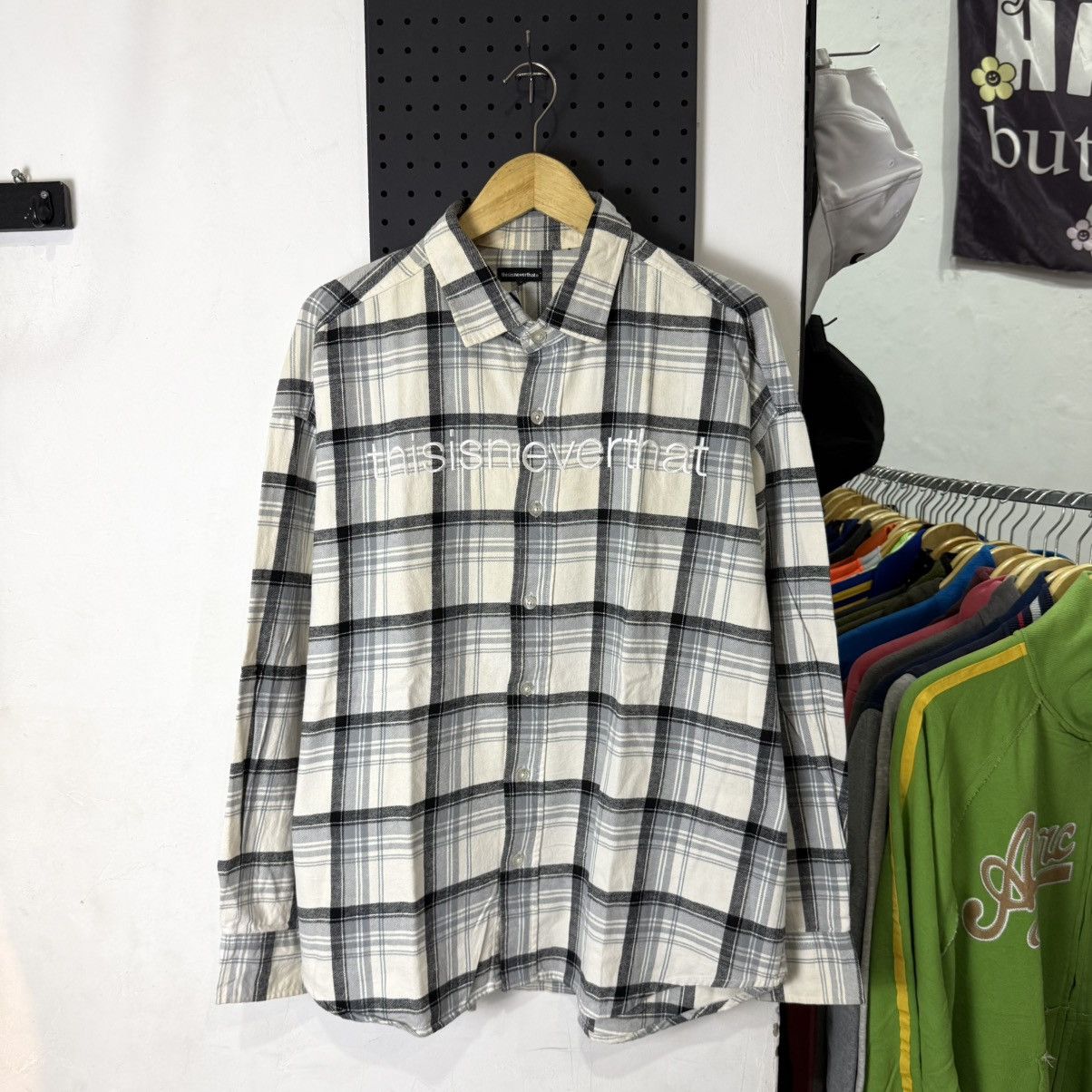 thisisneverthat THISISNEVERTHAT embroidered plaid flannel shirt Size US XL / EU 56 / 4 - 1 Thumbnail