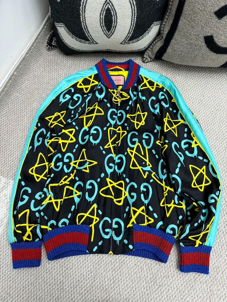 Gucci Gucci Blue 40-yard double G five-pointed star pattern silk Size US XXS / EU 40 - 1 Thumbnail