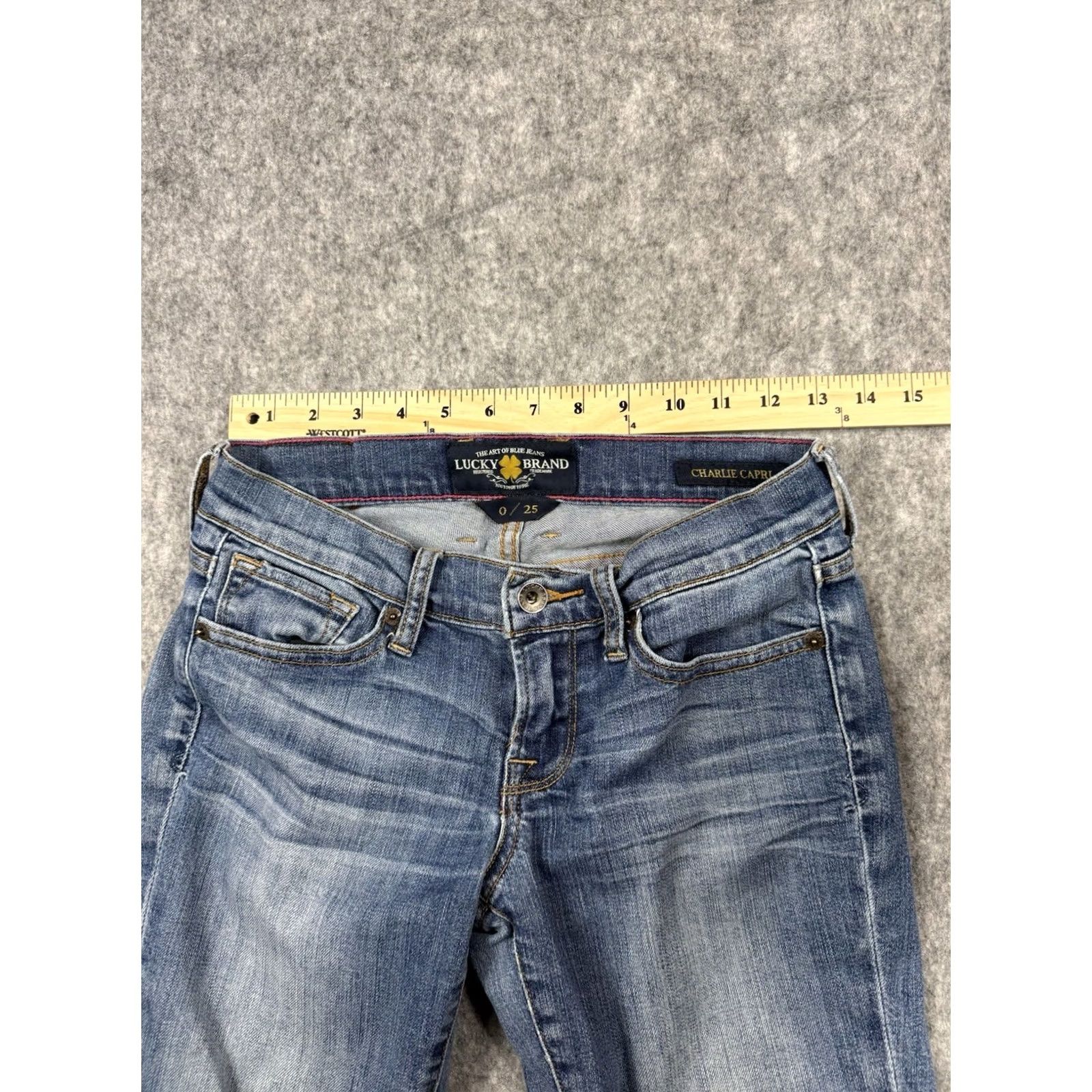 Lucky Brand Lucky Brand Jeans Women's 0/25 Blue Straight Leg Casual Denim 5-Pocket Dark Wash Tailored Fit 25in Inseam Mens? Size 25" / US 0 / IT 36 - 5 Thumbnail