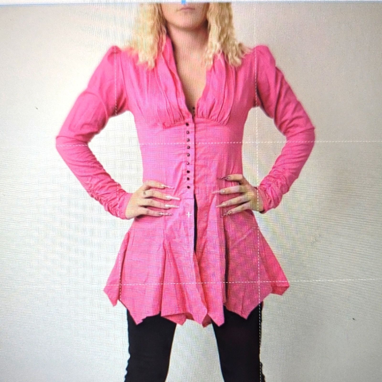Vintage Vintage 80s Hot Neon Pink Frilly Dancers Dress Jacket Size M / US 6-8 / IT 42-44 - 1 Thumbnail