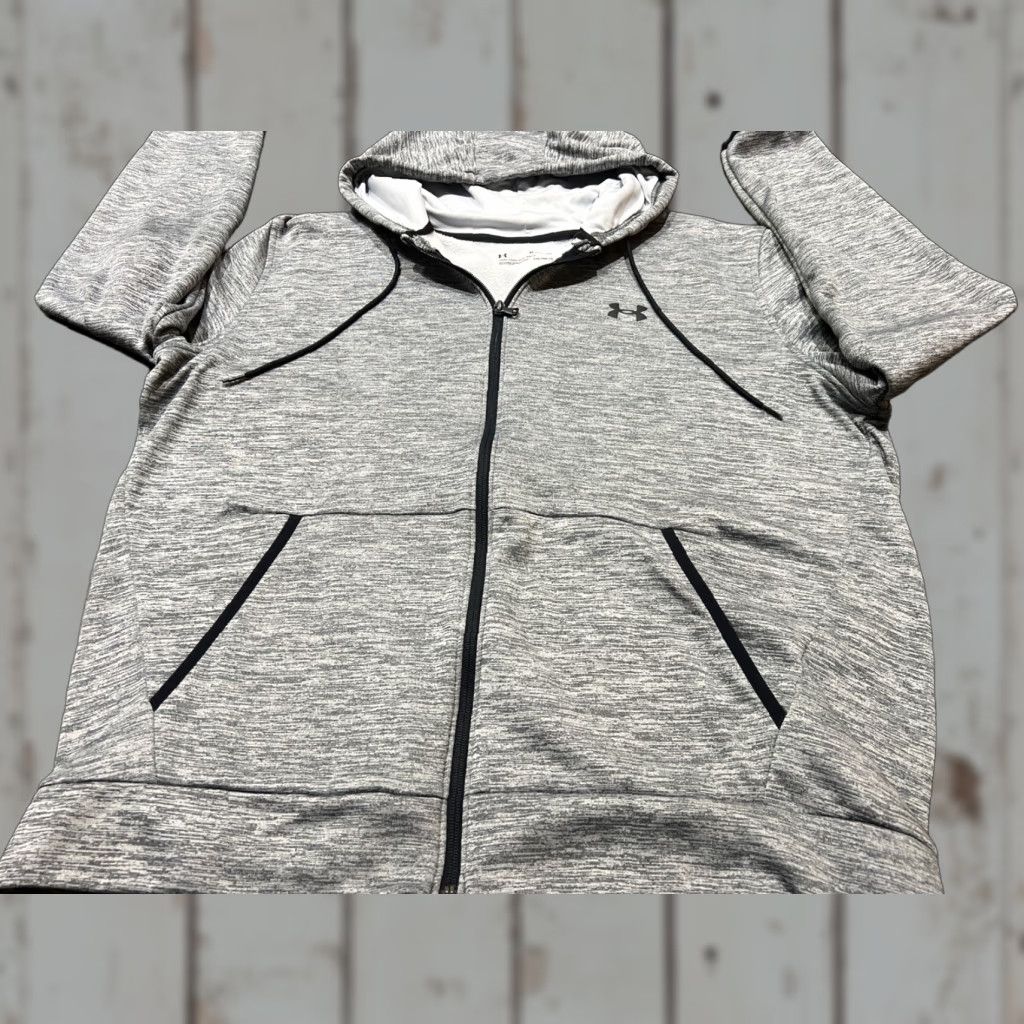 Under Armour Under Armour Hoodie XL Full Zip Heather Gray Sports Outdoor Mens Size US XL / EU 56 / 4 - 1 Thumbnail