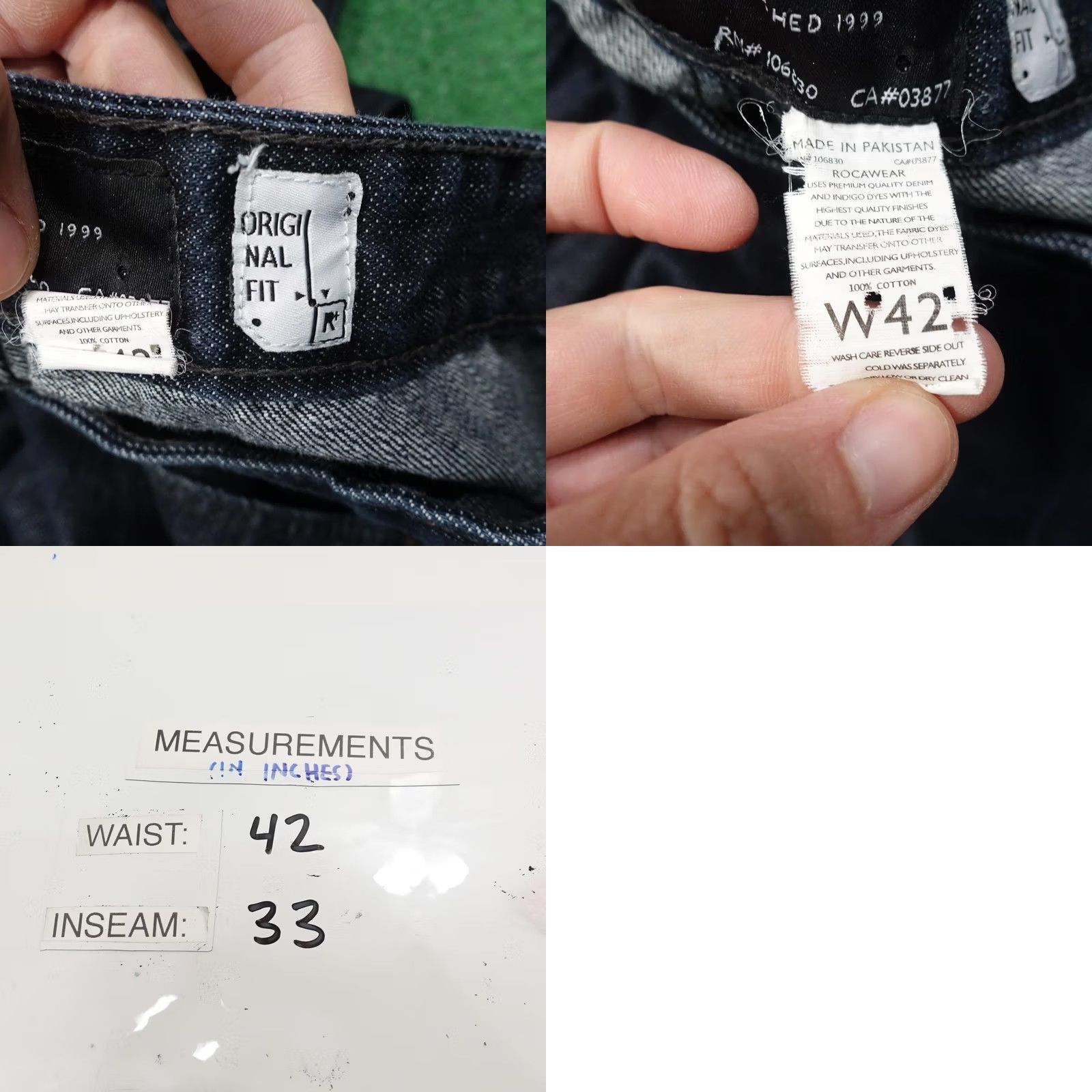 Rocawear VINTAGE Rocawear Jeans Mens 42 Blue Dark Wash Original Fit Straight Denim Pants Size US 42 / EU 58 - 8 Thumbnail