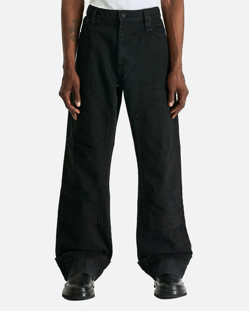 Simone Rocha o1s1v1r1oon0825 Straight Workwear Denim Jeans in Black Size US 36 / EU 52 - 1 Thumbnail
