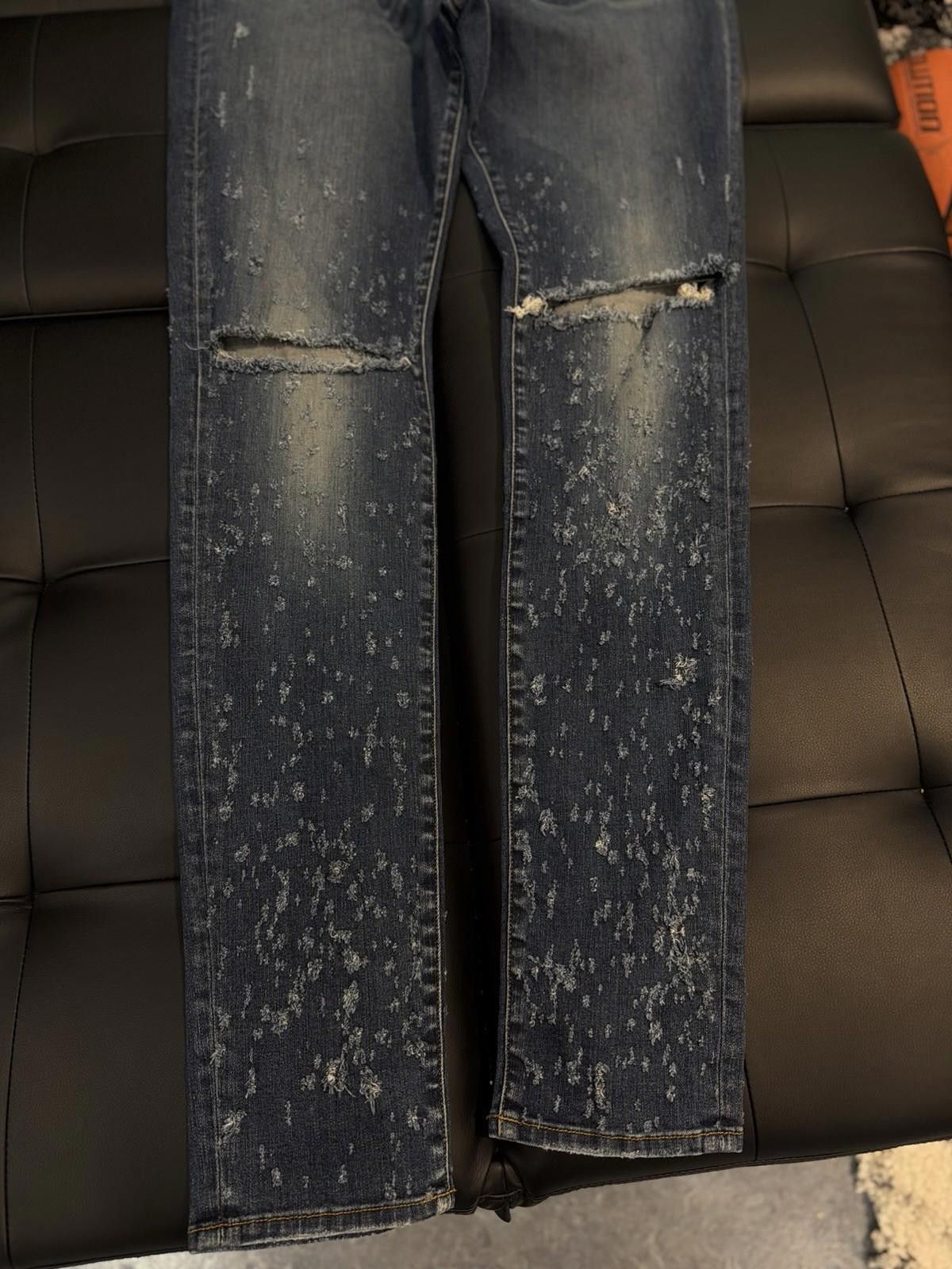 Amiri Size 38 - Amiri Blue Ripped Leg Jeans Quick Shipping Size US 38 / EU 54 - 4 Thumbnail
