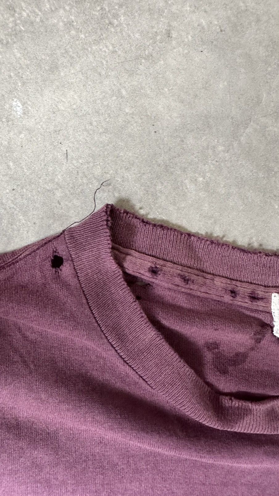 Yohji Yamamoto VINTAGE INED HOMME BLUSTERY VERIFY DISTRESSED TEE Size US L / EU 52-54 / 3 - 7 Thumbnail