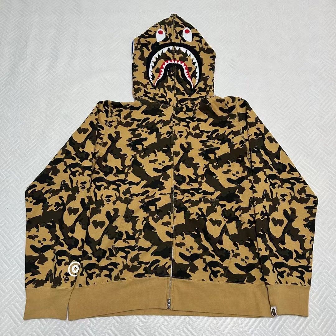 Bape COLOR CAMO SHARK FULL ZIP HOODIE Size US XL / EU 56 / 4 - 1 Thumbnail