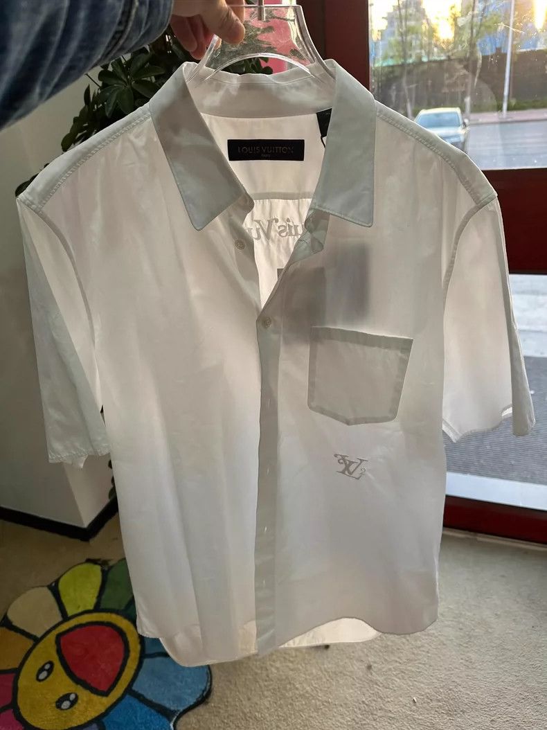 Louis Vuitton LOUIS VUITTON White Short Sleeve shirt Size US XL / EU 56 / 4 - 2 Thumbnail