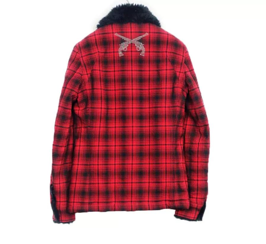 Black Red Plaid Sherpa Lined Coat