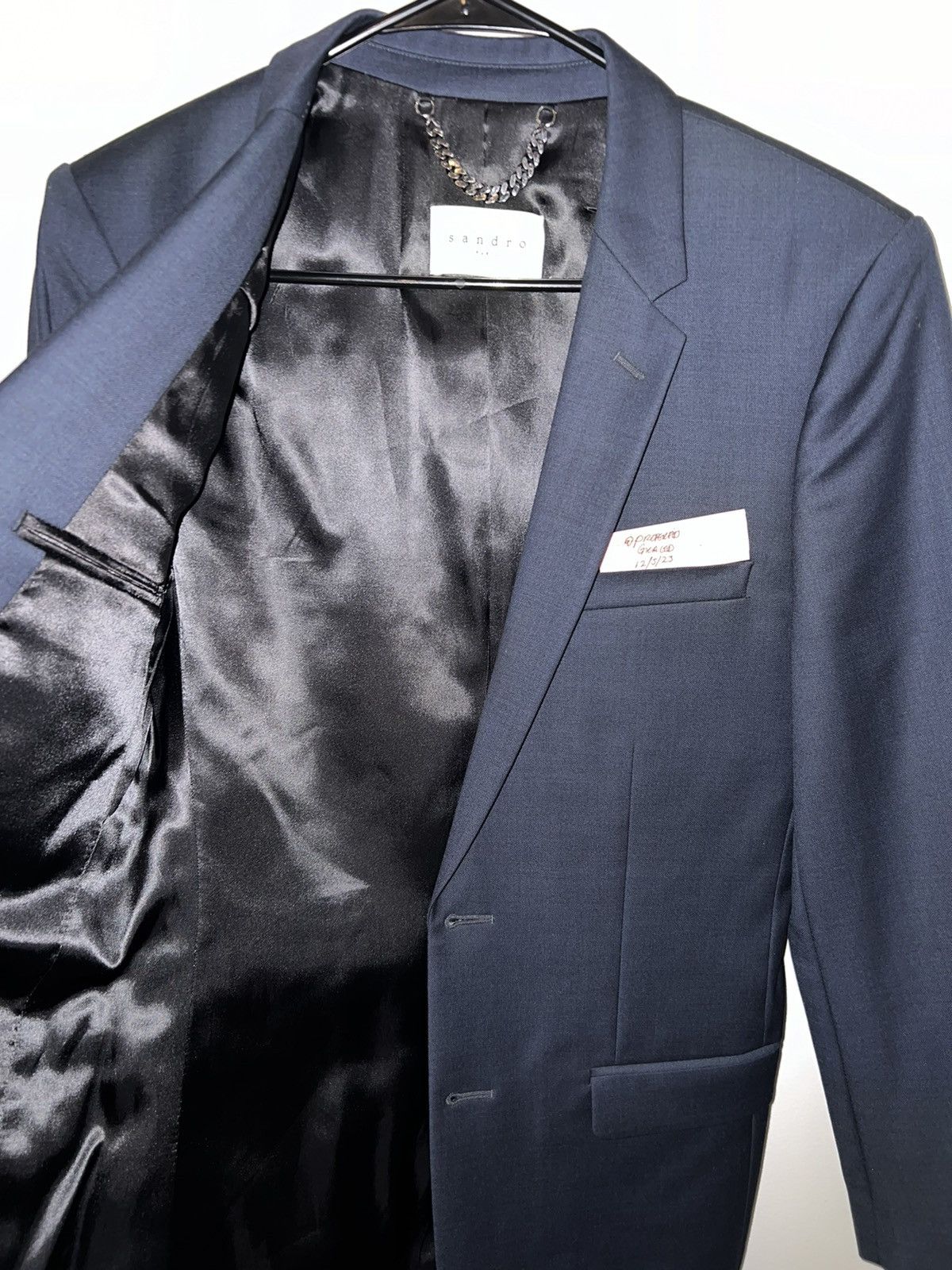 image of Sandro Blazer Jacket in Navy, Men's (Size Medium)